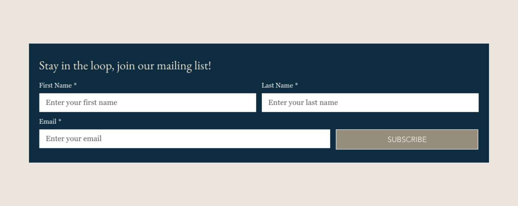 EssentialZen Mailing List Subscription