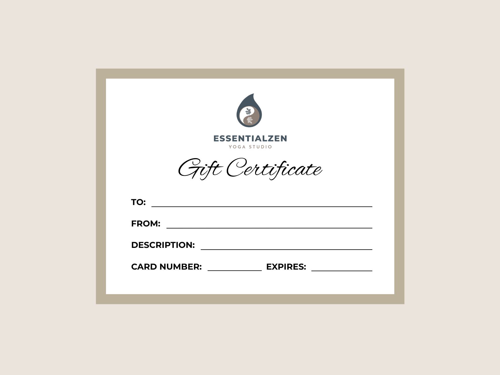 EssentialZen Gift Certificate