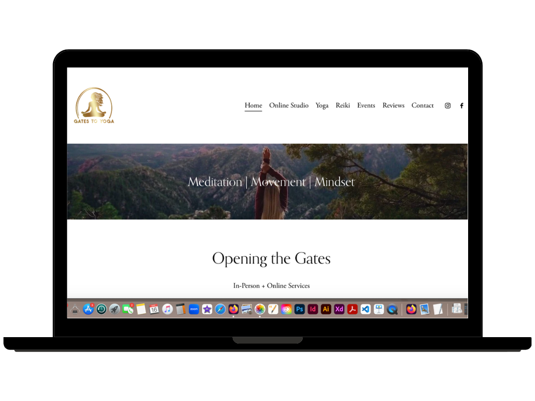 Gates To Yoga Website Homepage Mockup