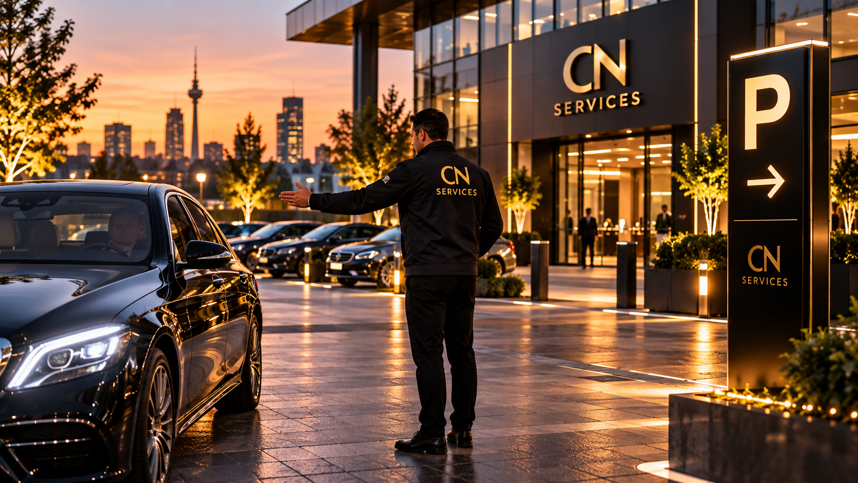 Premium ParkplatzService mit Einweiser