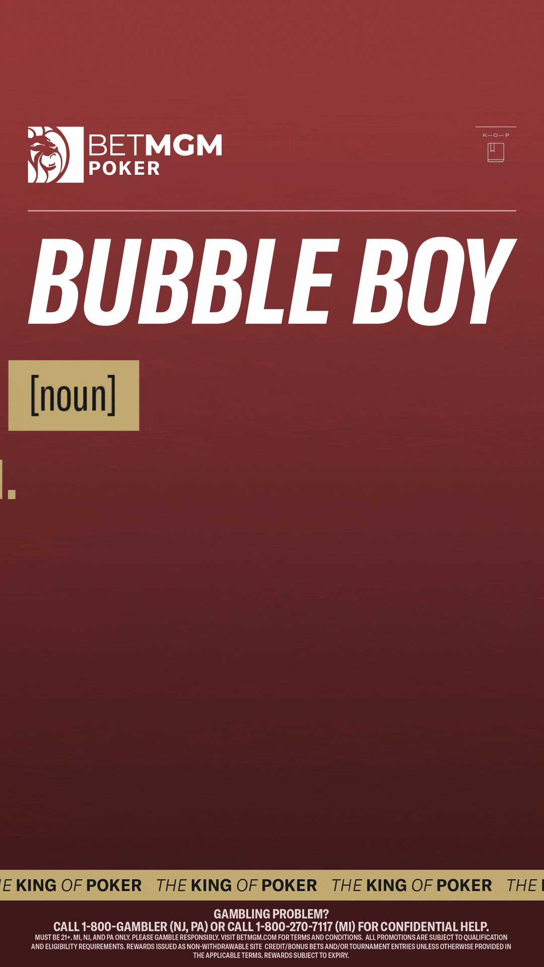 BetMGM Poker Bubble Boy.gif