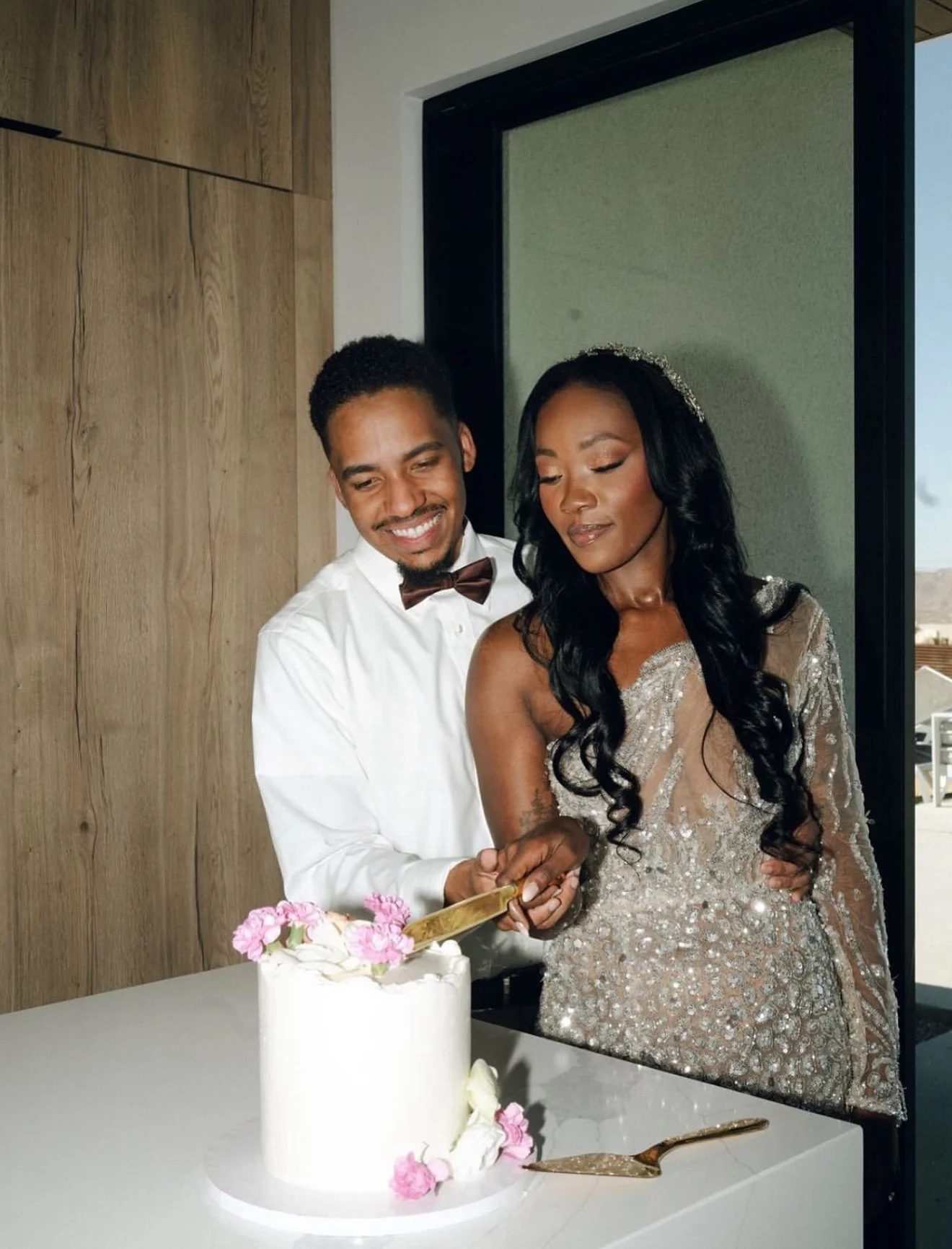 Los Angeles bridal makeup artist Jackie Romero creating soft glam wedding makeup for a bride