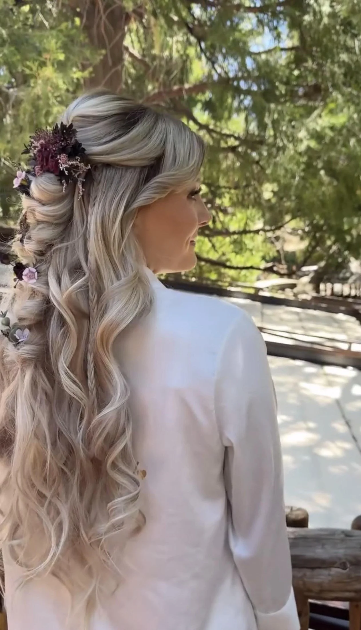 Los Angeles bridal makeup artist Jackie Romero creating soft glam wedding makeup for a bride