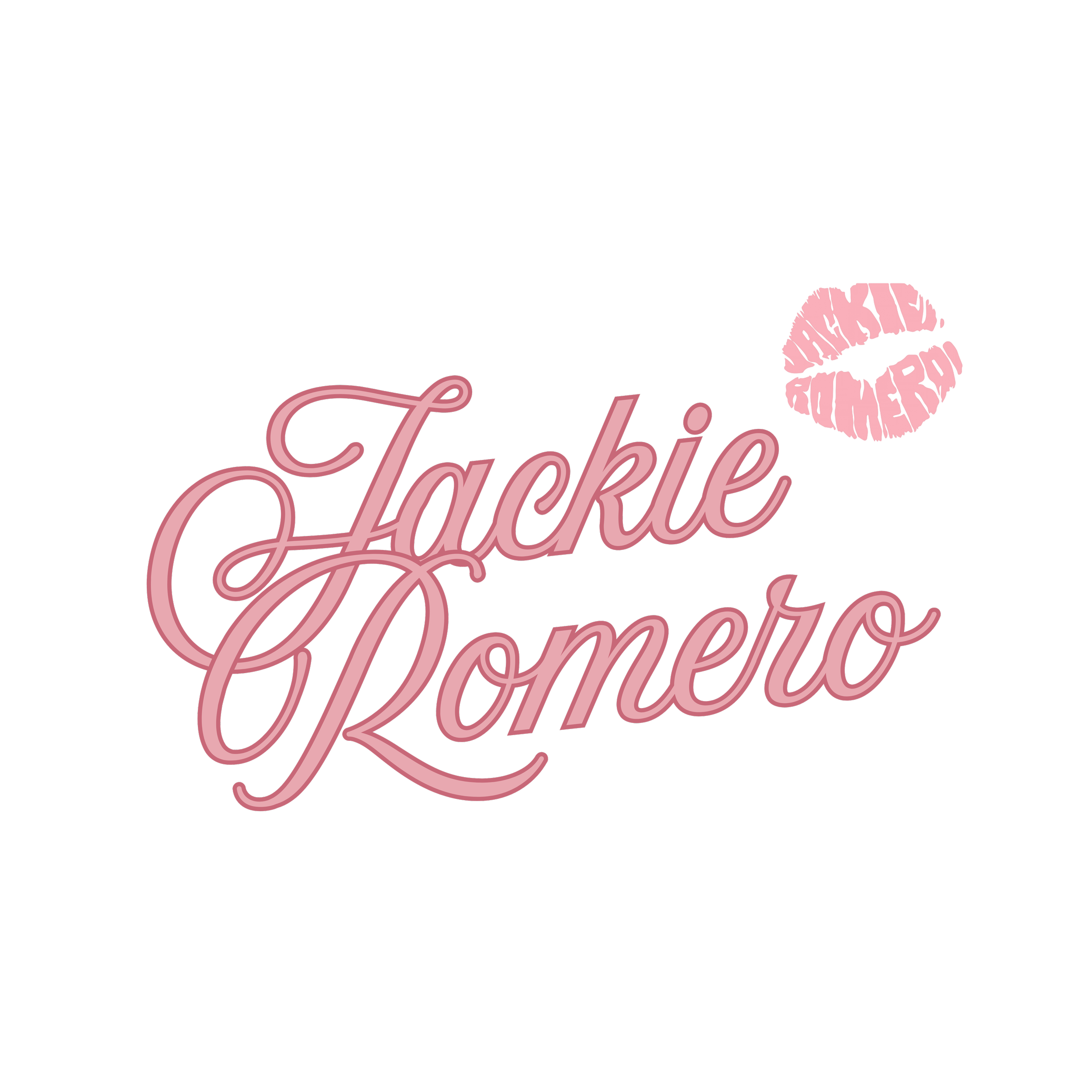 Pink text that says 'Treats' with a pink lipstick kiss mark and the word 'Glam' on a black background.