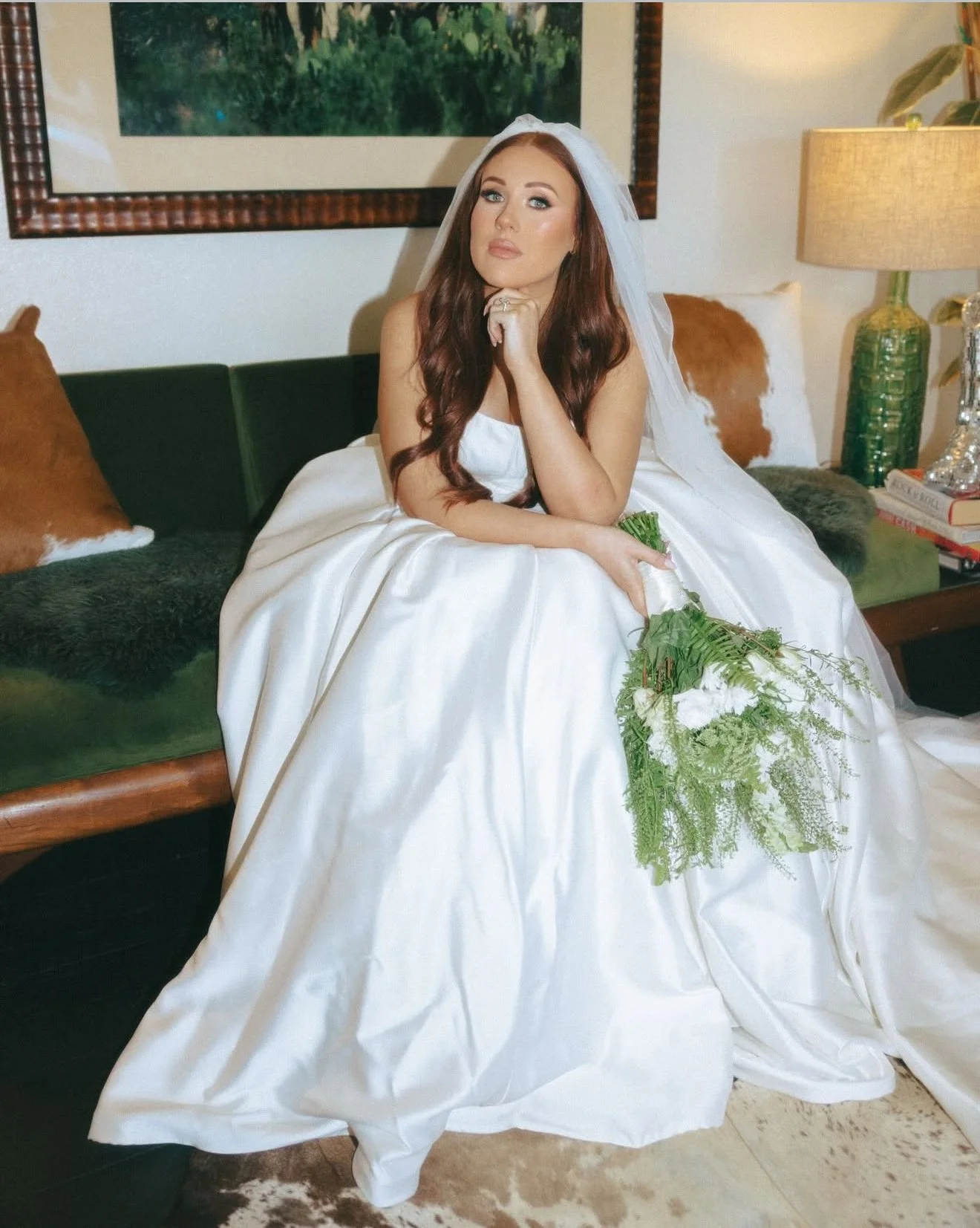 Los Angeles bridal makeup artist Jackie Romero creating soft glam wedding makeup for a bride