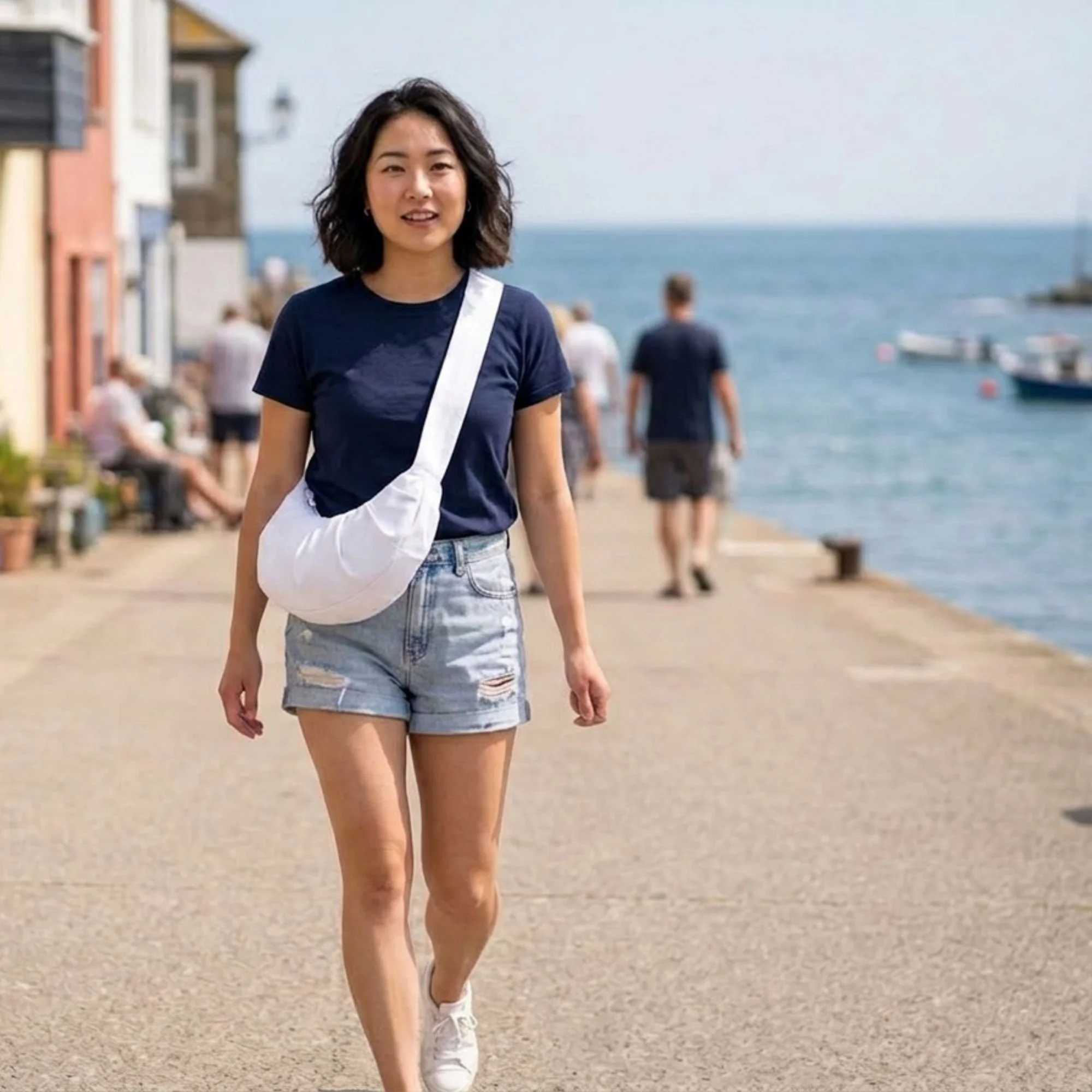 Croissant bag - white