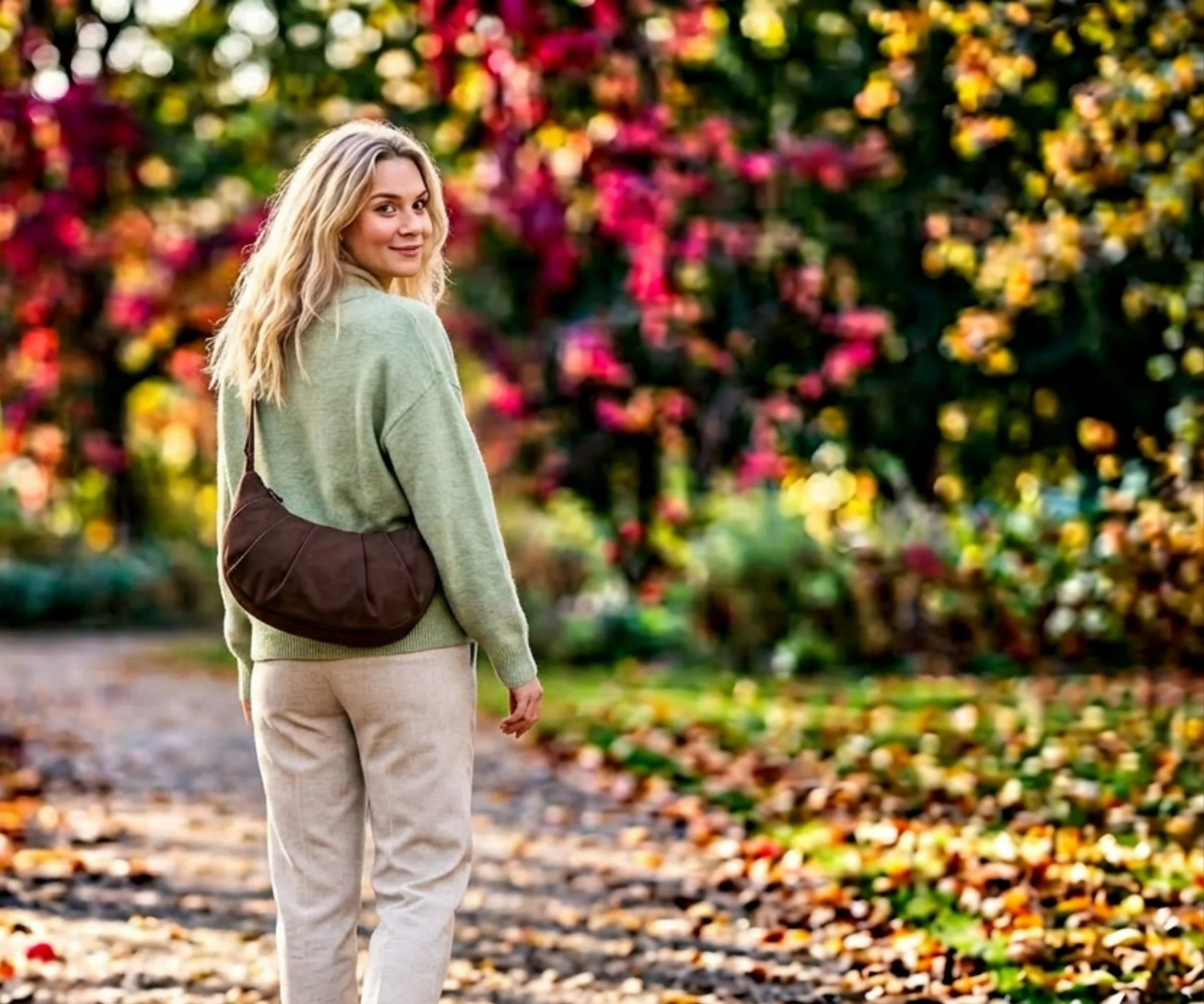 Brown cross body bag