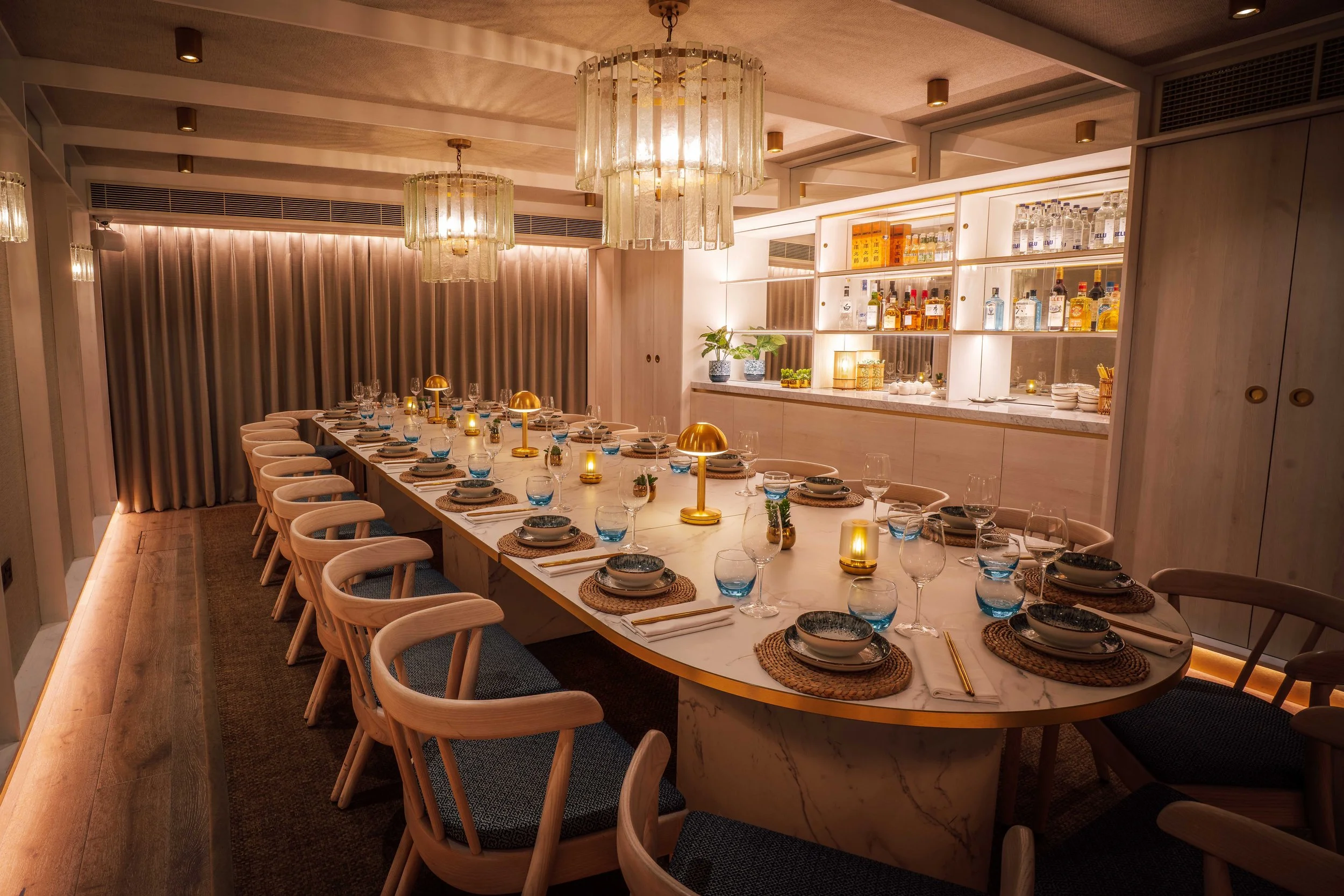 Setting for 22 guests