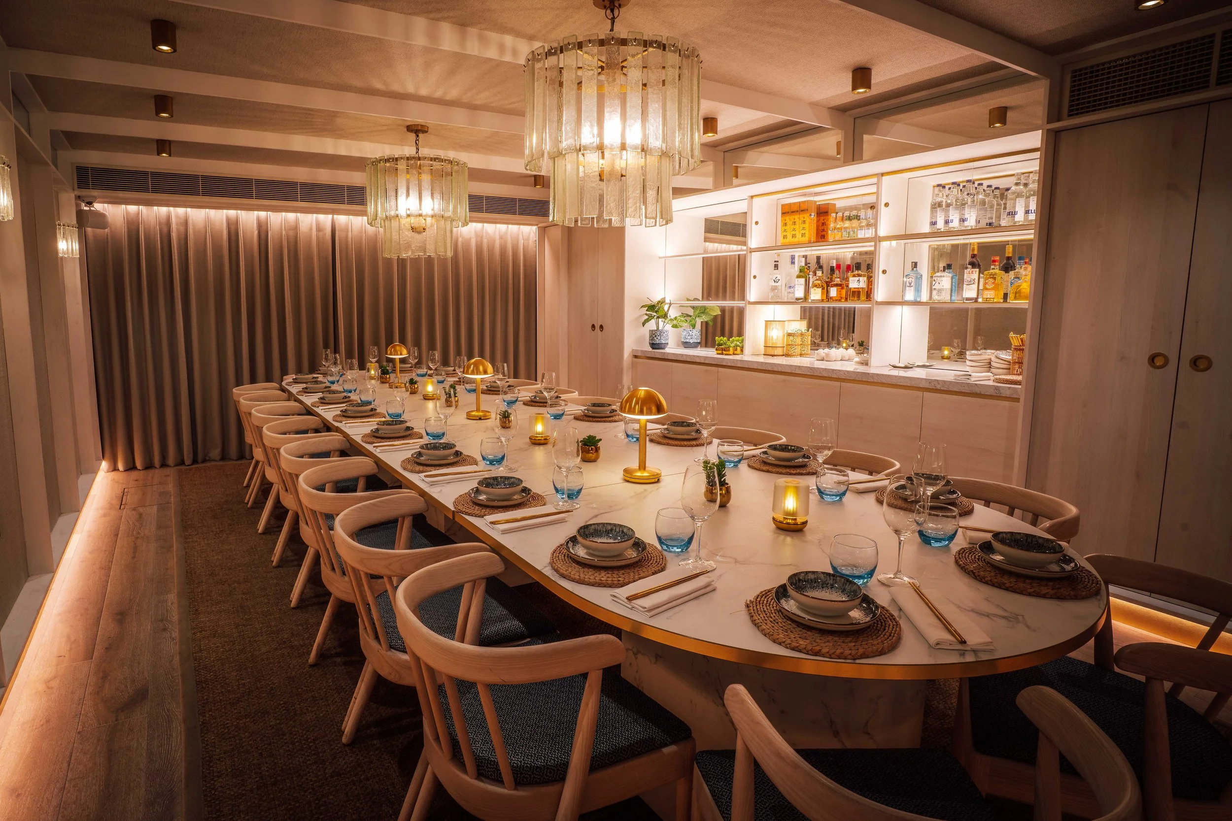 Setting for 20 guests