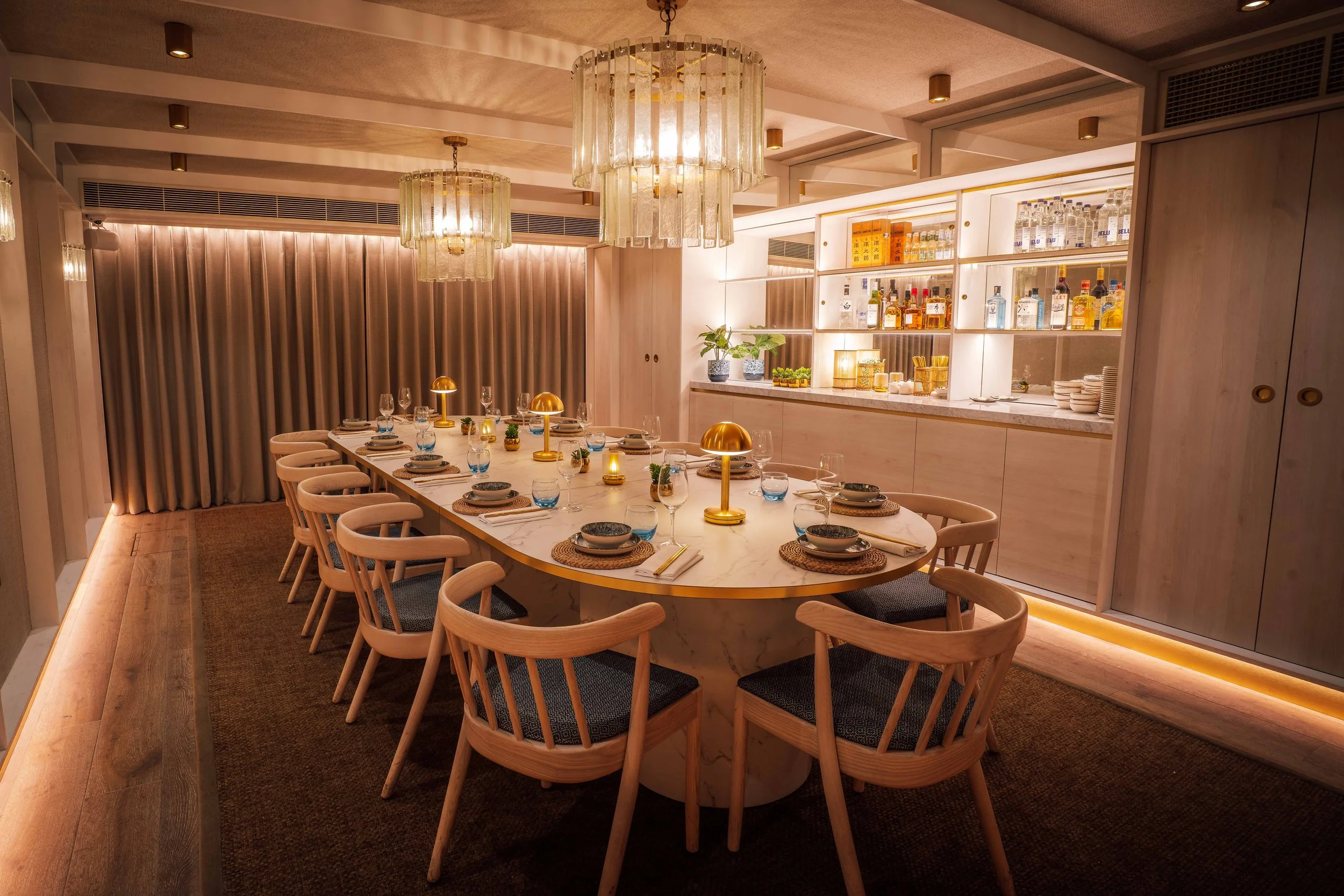 Setting for 12 guests