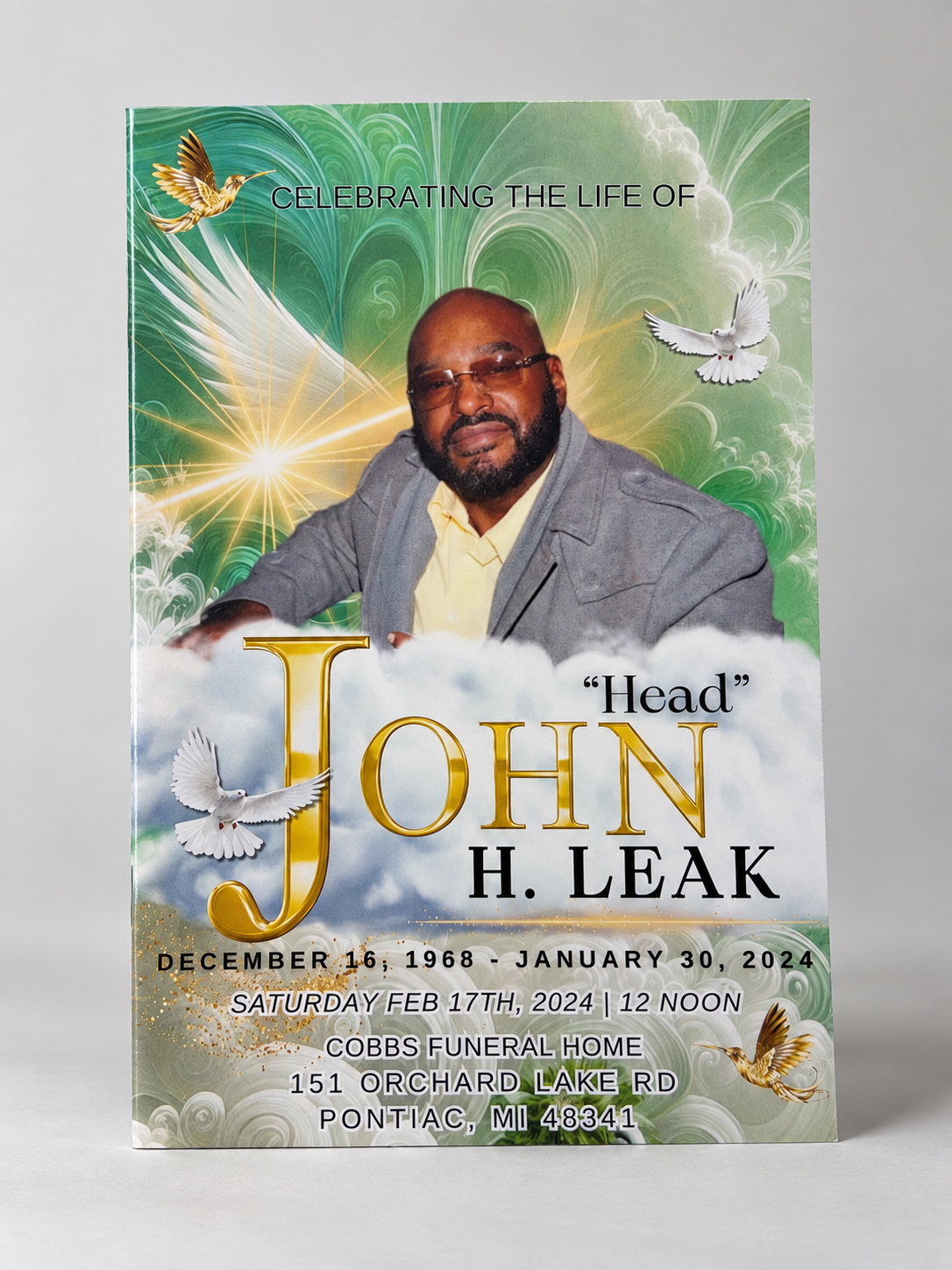 4-Page Obituary Booklets (5.5 x 8.5")