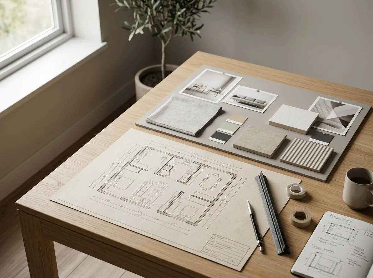 One-Room Layout and Mood Board