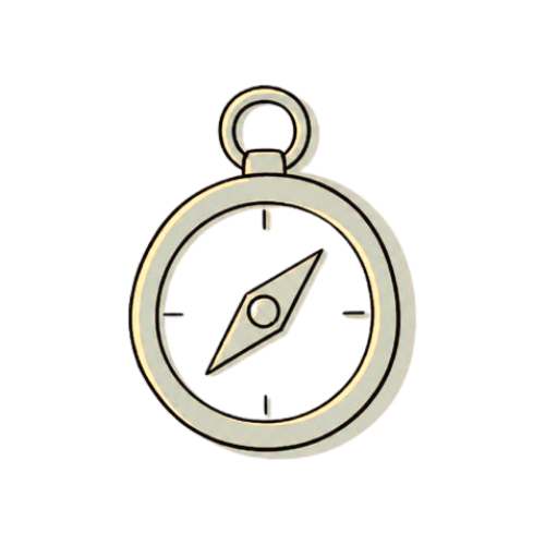 Illustration of a compass.