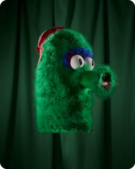 Handmade Philly Phanatic sculpture