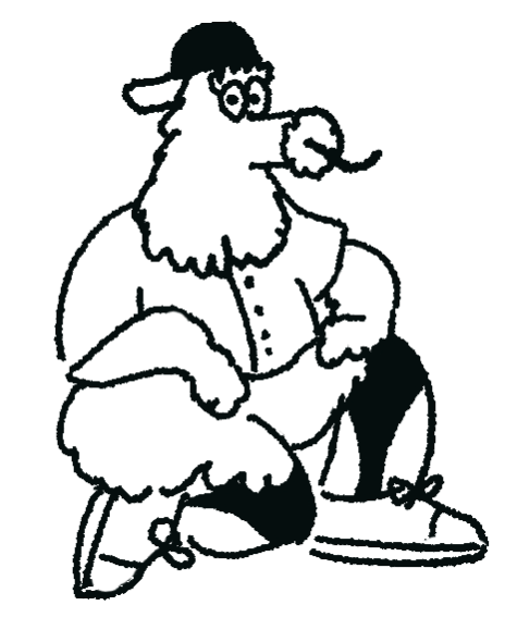 Drawing of the Philly Phanatic