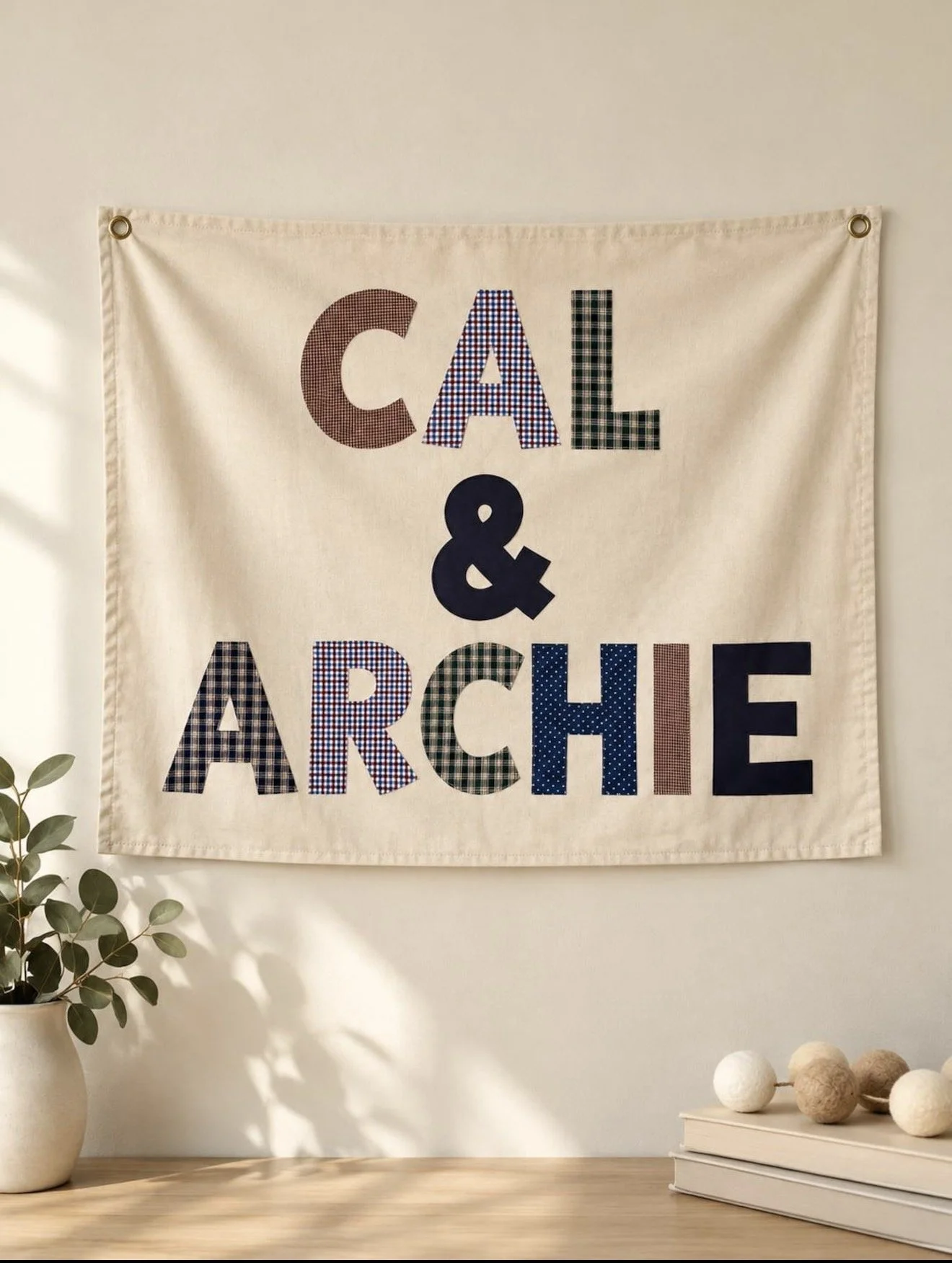 Personalized Name Fabric Banner