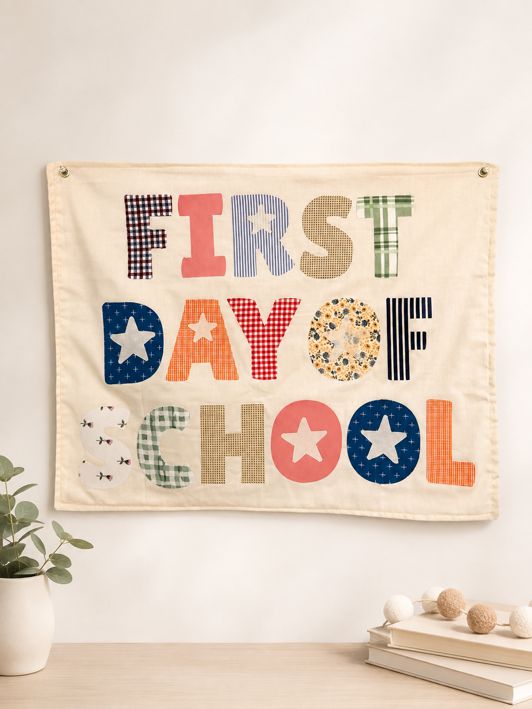 First and Last Day Fabric Banner