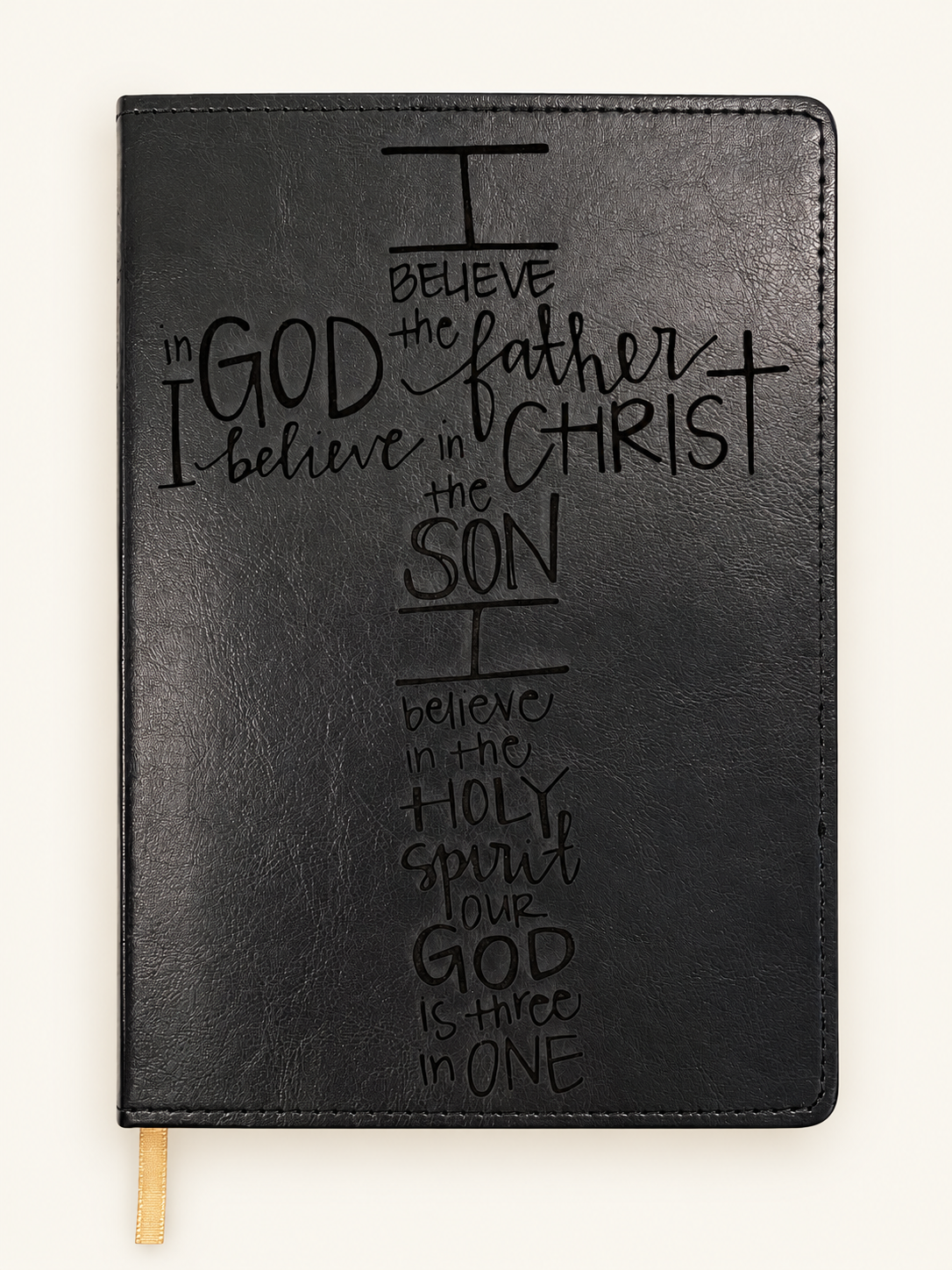 "I Believe" Leather Engraved Journal