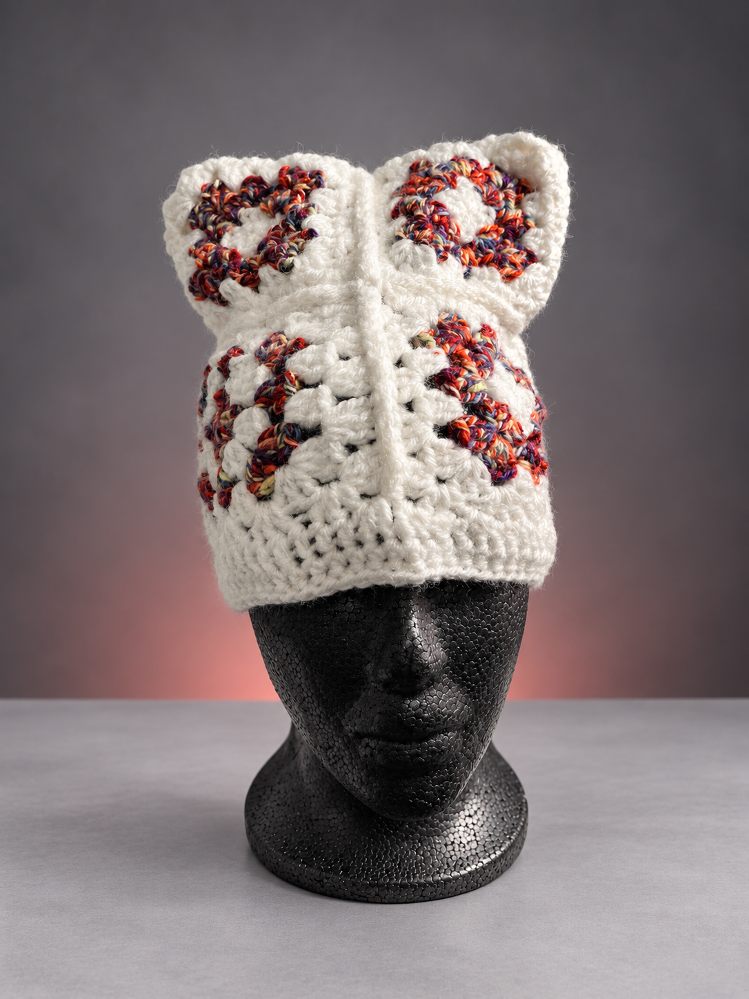 Handmade variegated granny-square ear beanie-1.png