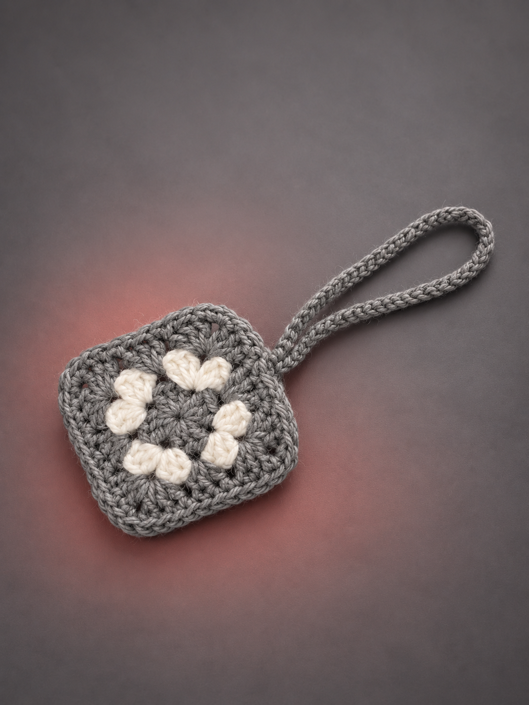 Gray-Edged Crochet Flower Earbud Pouch-4.png