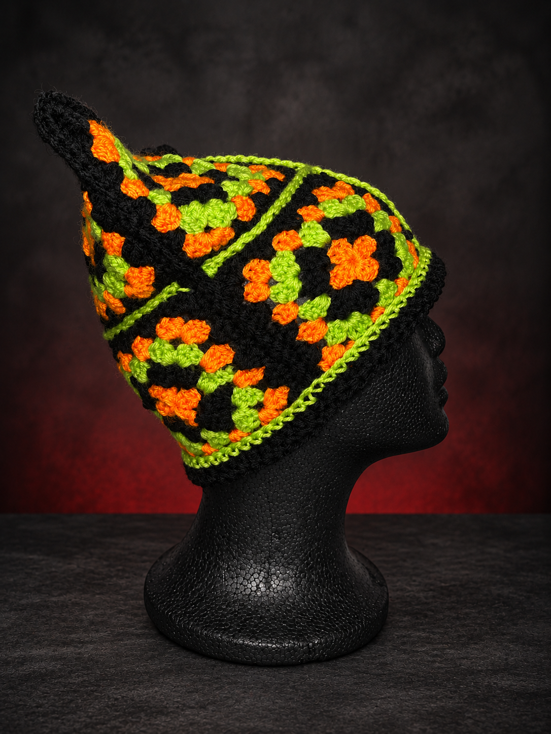 Orange Lime Granny Square Ear Beanie-4.png
