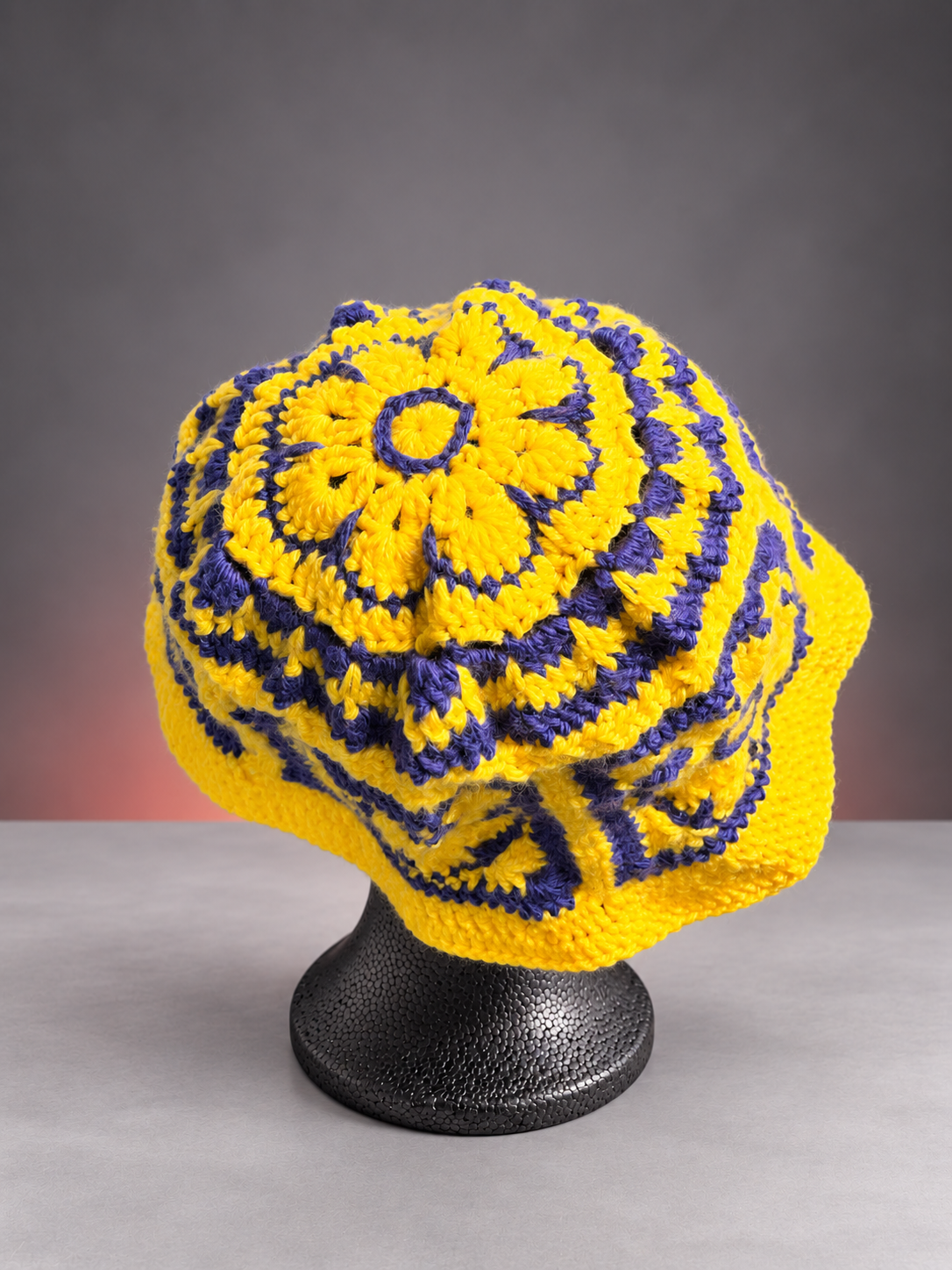 Handmade yellow and purple square bucket hat-3.png