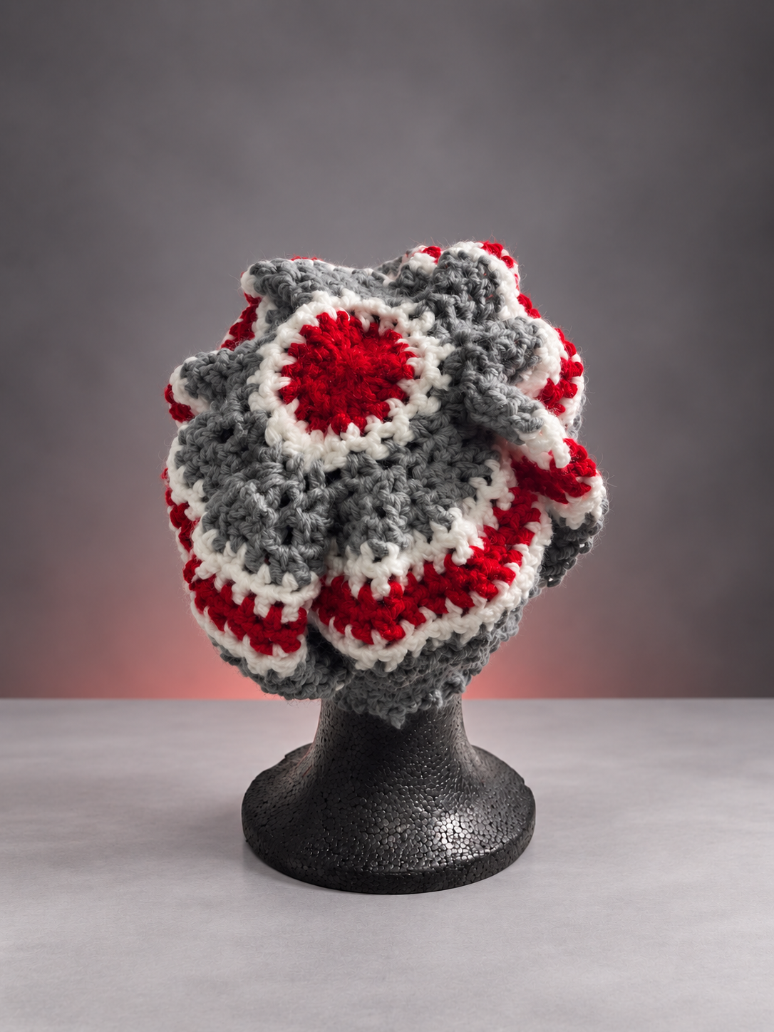 Handmade red-gray-white crochet bonnet-3.png