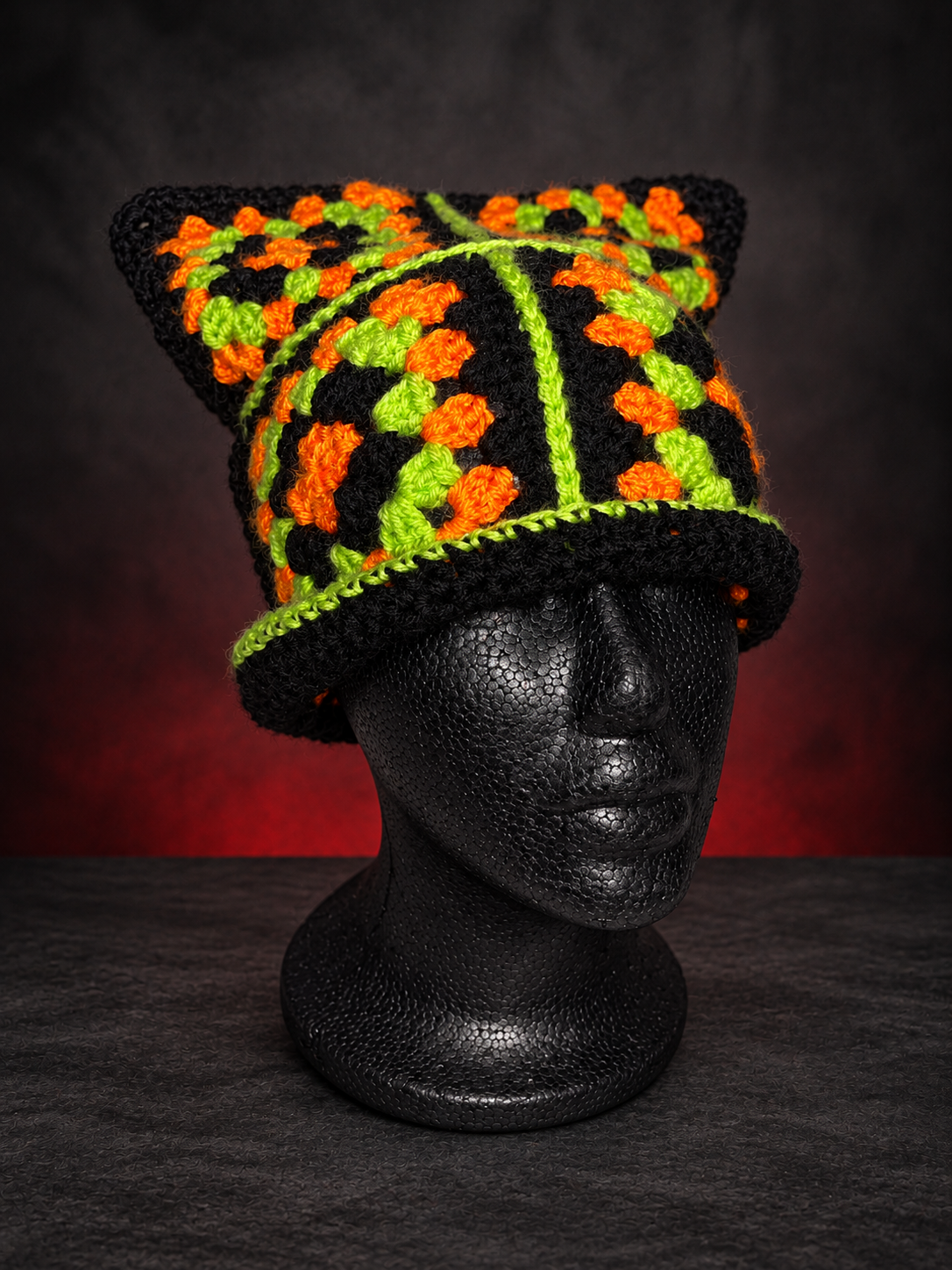 Orange-Lime Granny Square Beanie Studio Portrait-1.png
