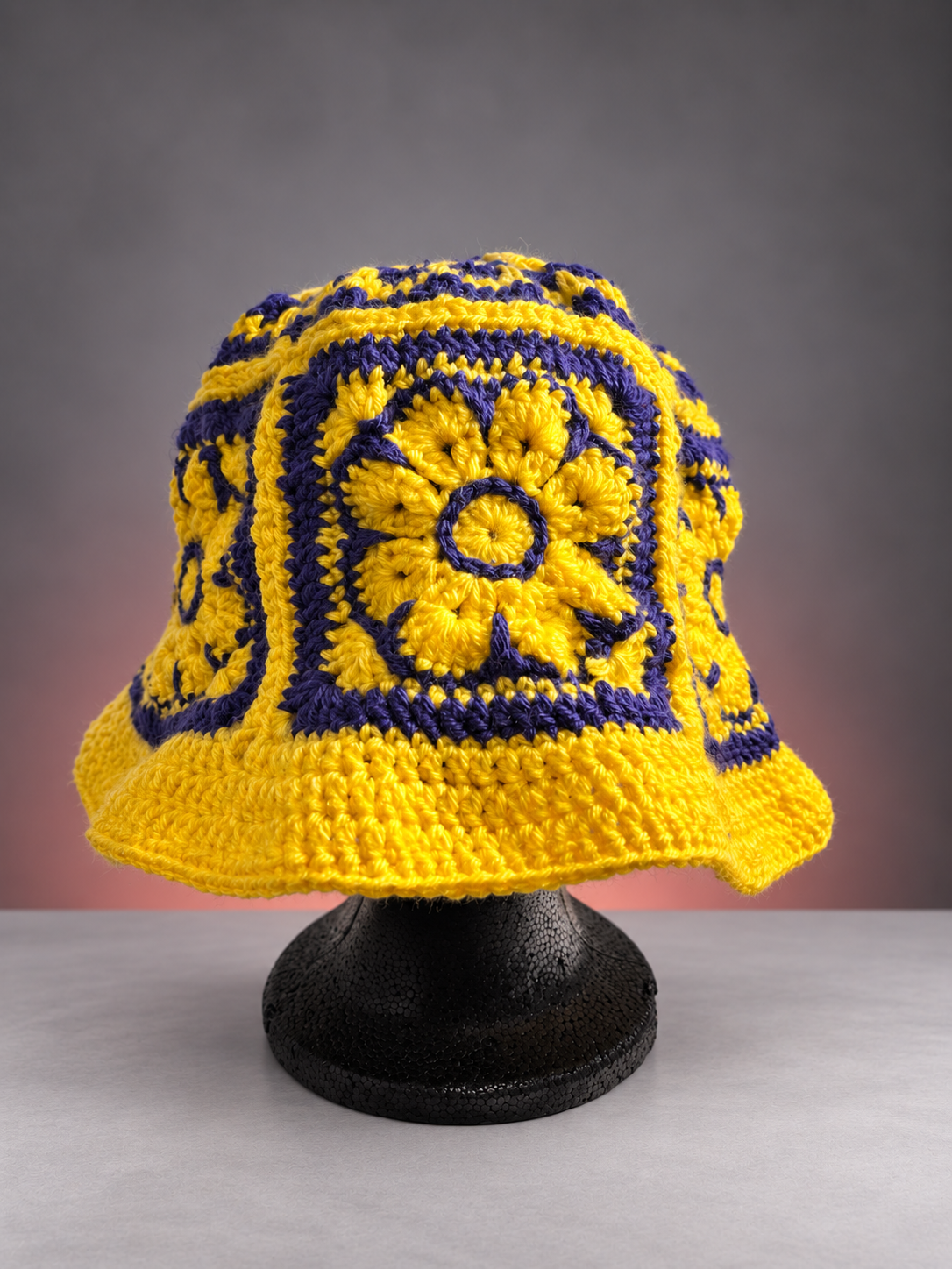 Yellow and purple handmade square bucket hat-4.png