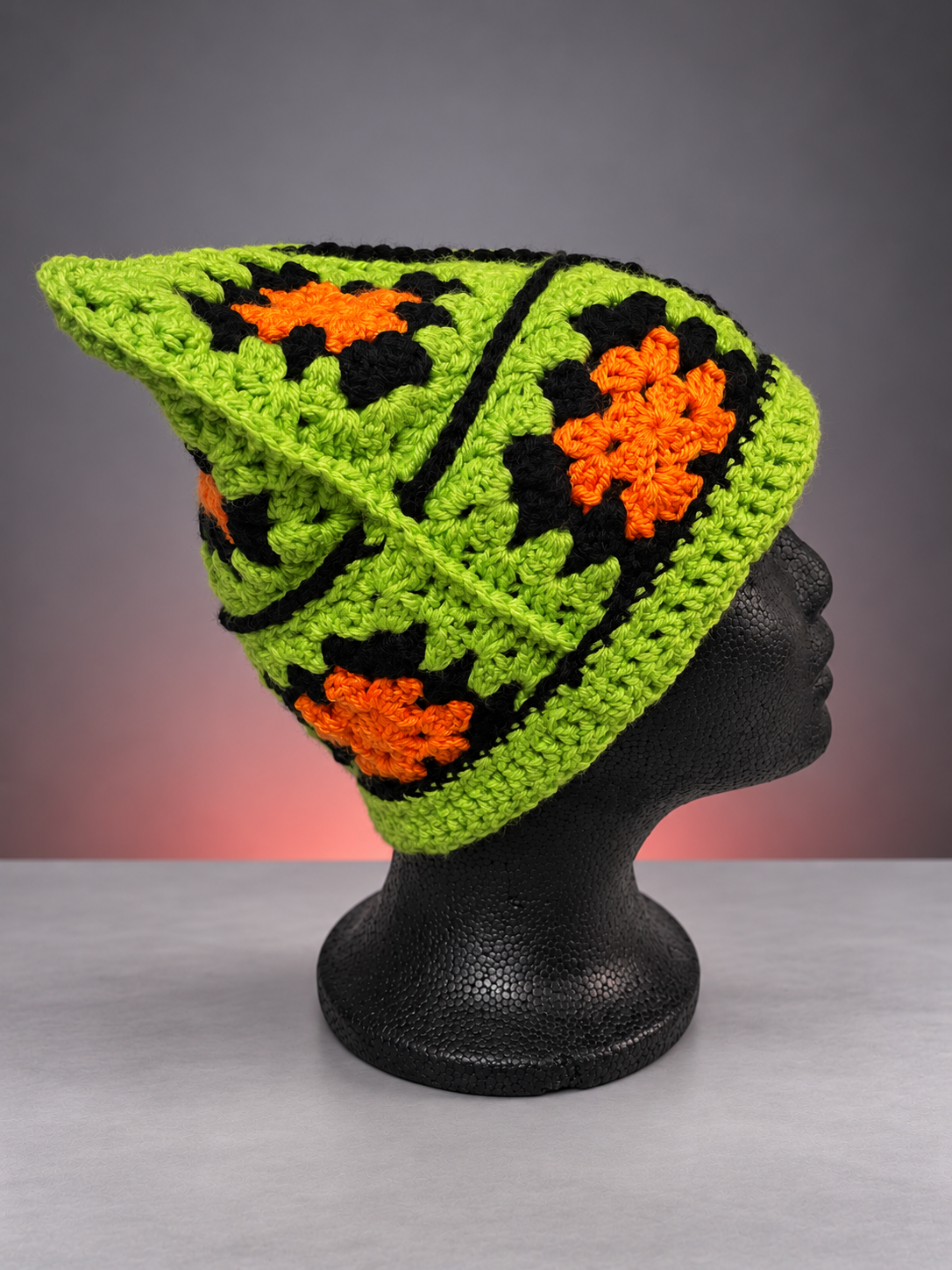 Lime Green Crochet Cat-Ear Hat-3.png