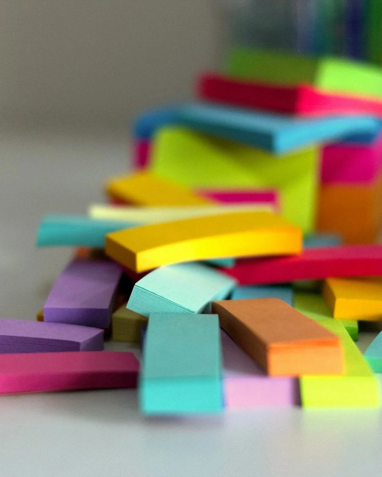 stack of post it notes