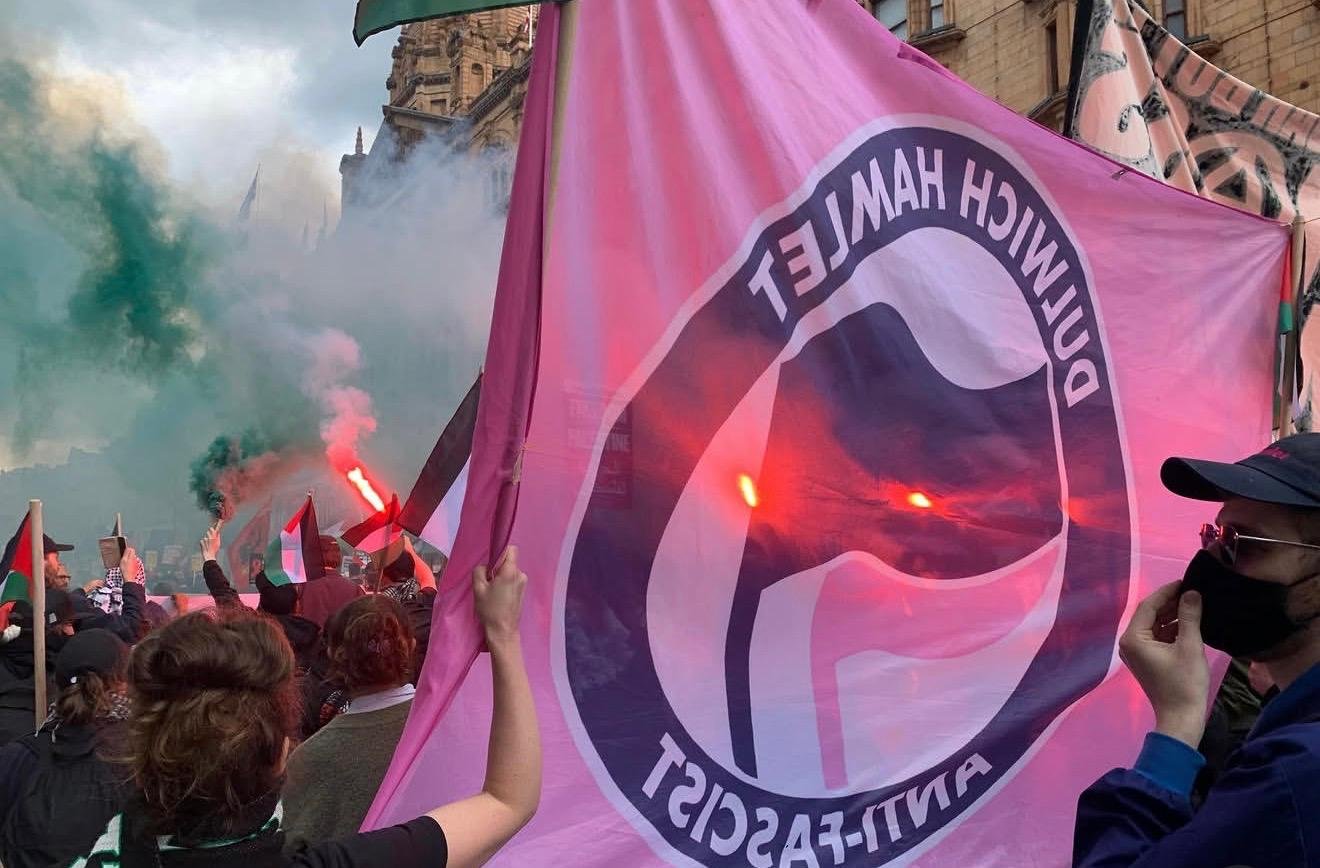 Curva Carwash at a protest in Central London