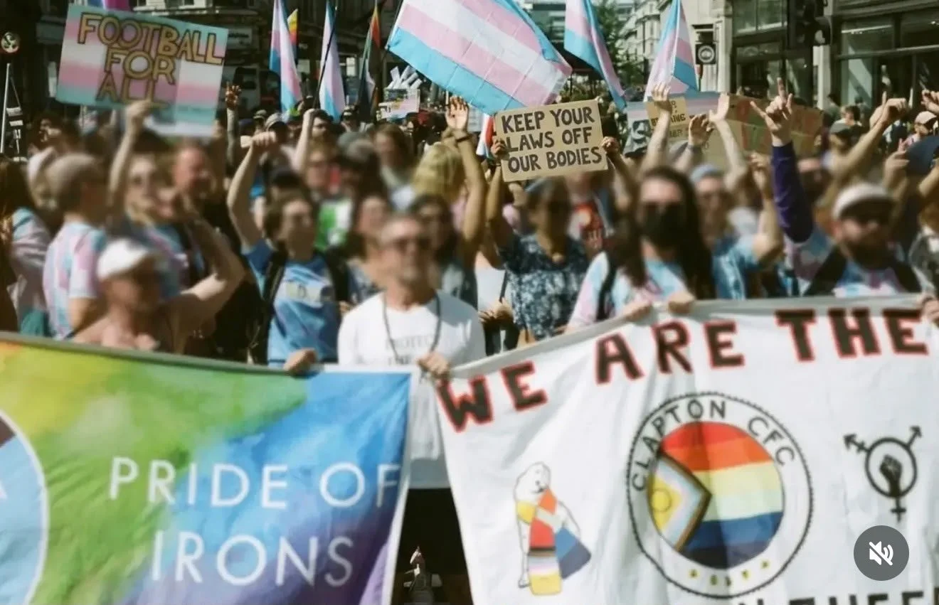 Joined the Football Bloc at London Trans Pride