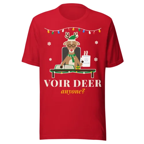 VOIR DEER Christmas red tee
