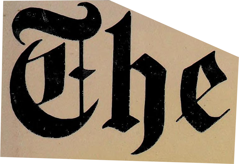 The word 'the' written in black vintage-style lettering on a beige background.