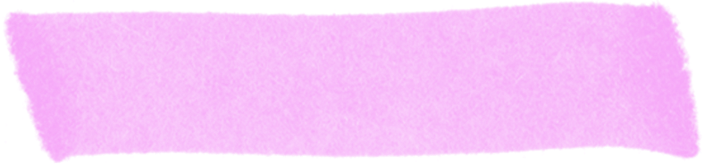 a line of pink highighter marker on a transparent background