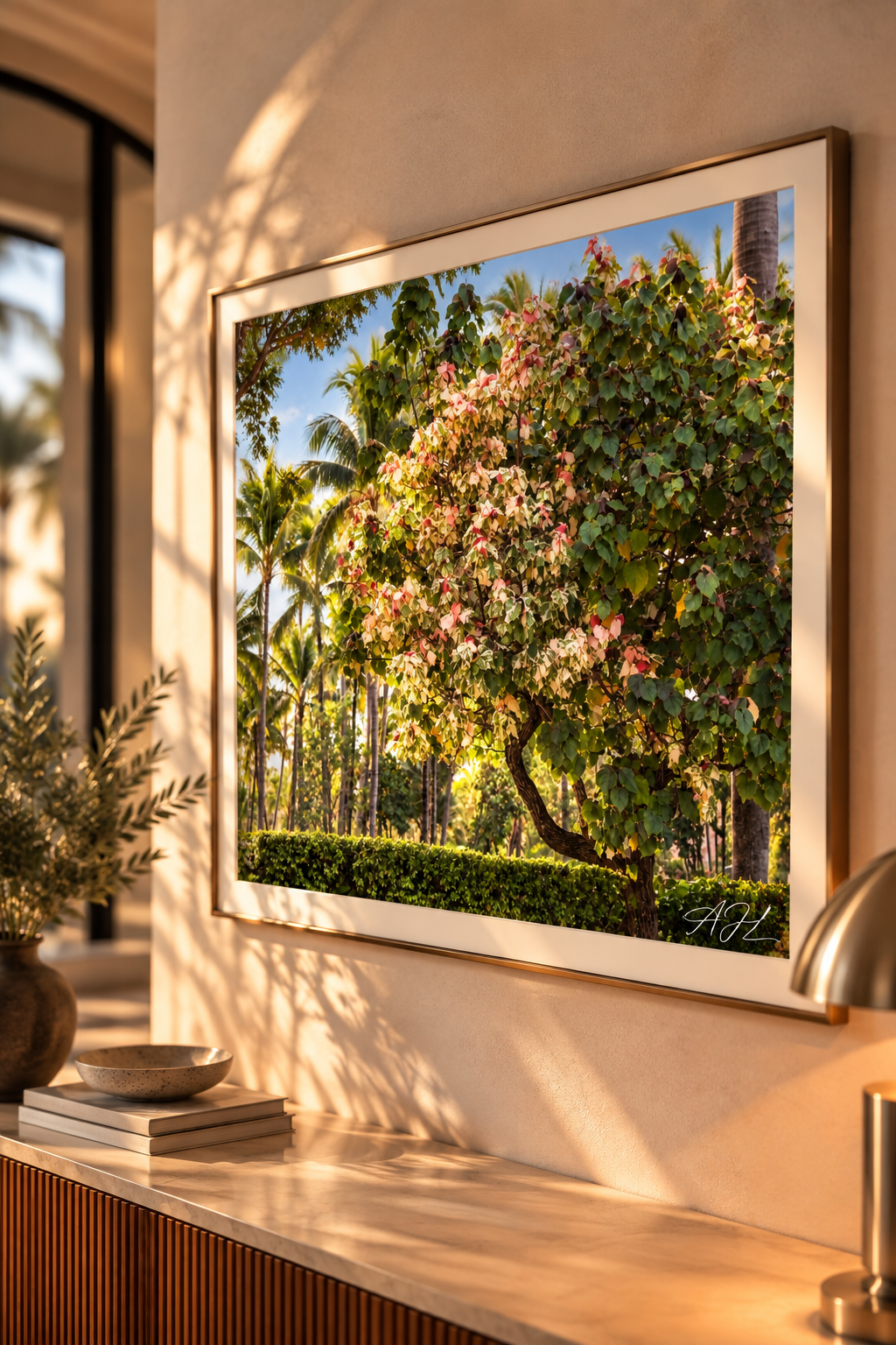 Sunlit Tropical Garden Art Interior.png