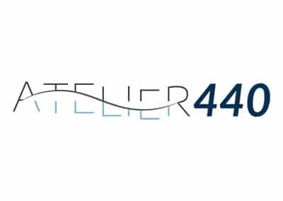 Logo avec le texte 'Afteur 440' stylisé, avec une ligne ondulée sous le texte.