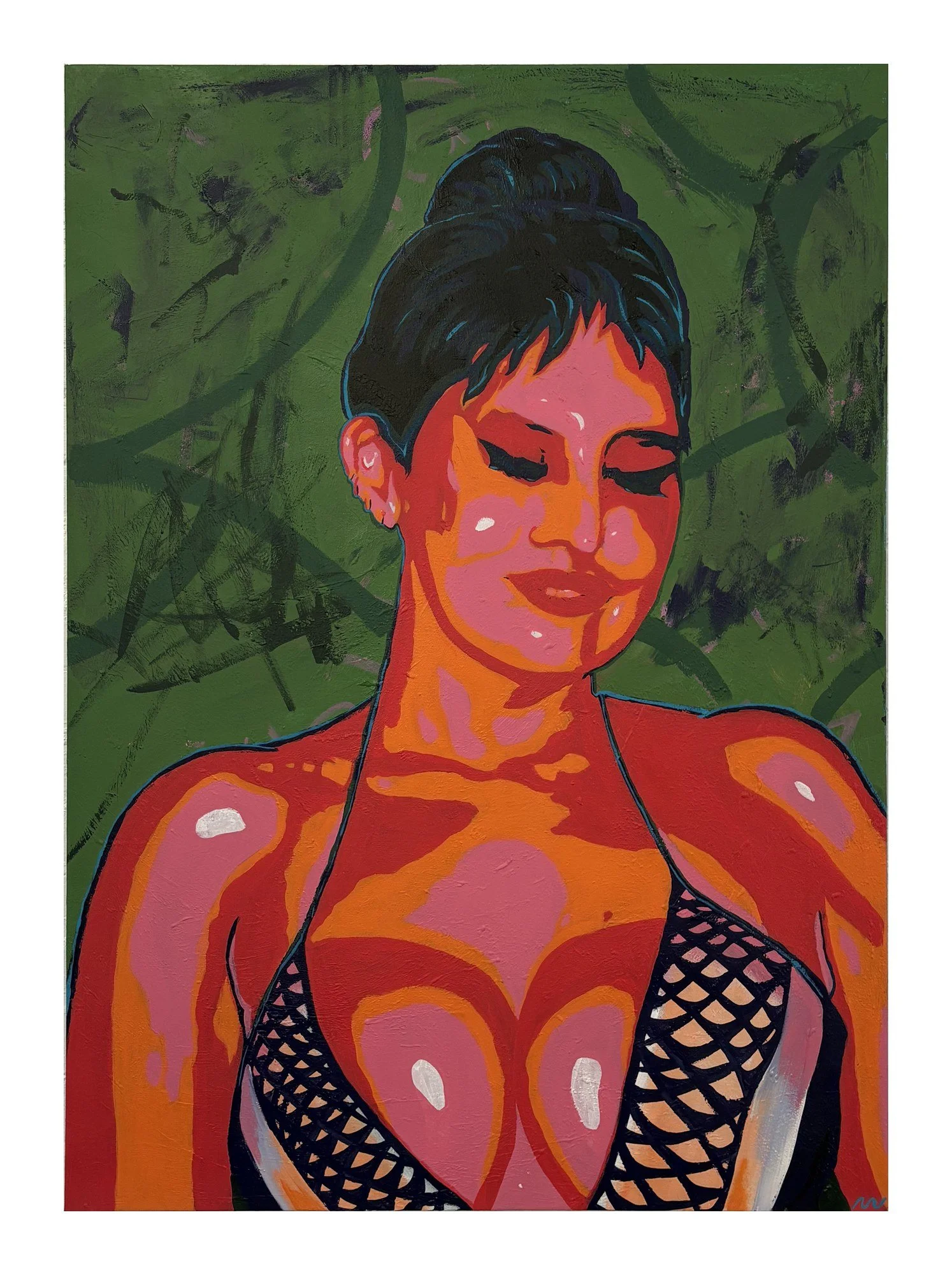Eyes Up Here
2025. Acrylic on canvas, 39 x 55 in.