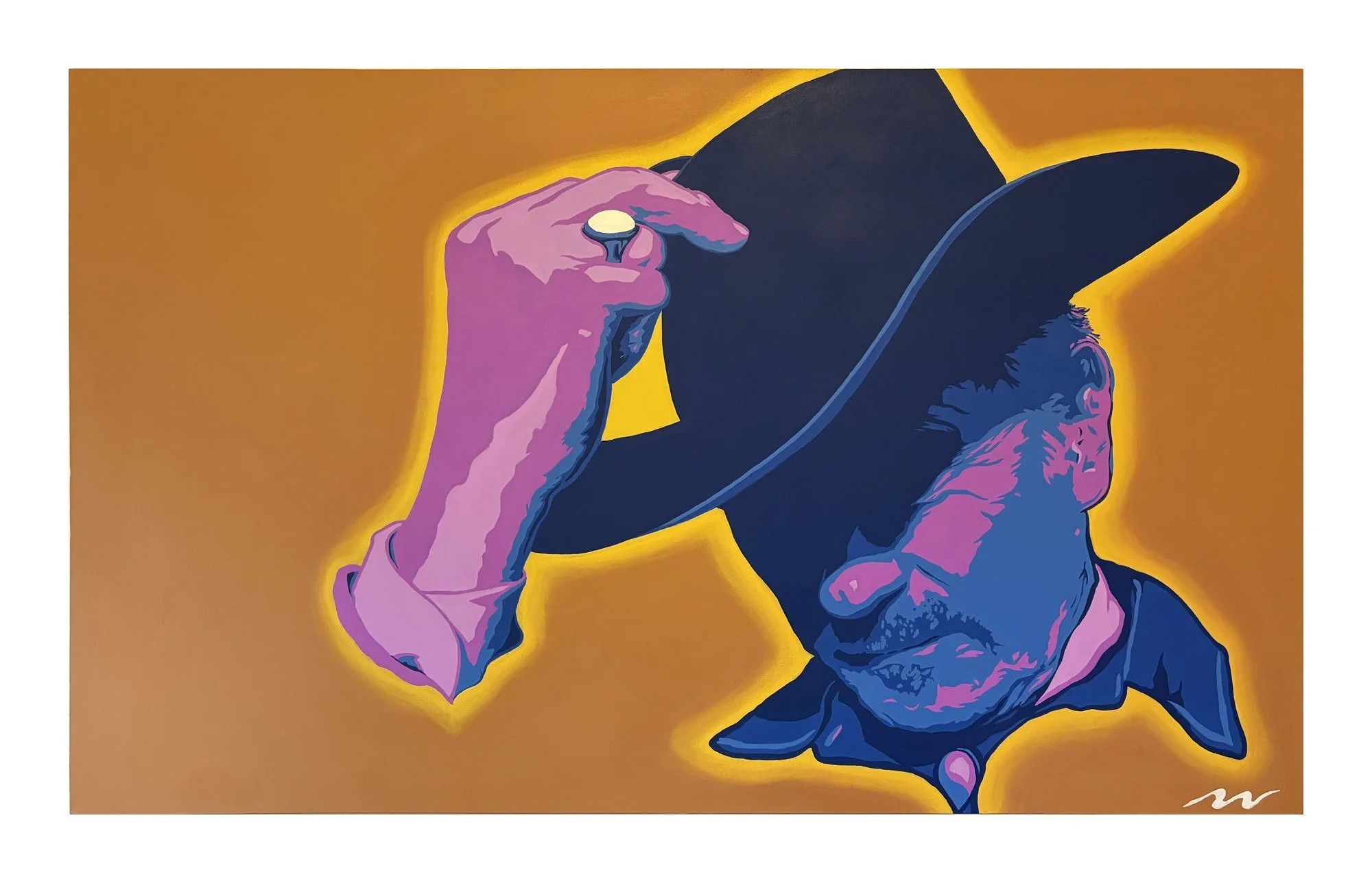 Untitled Cowboy I
2025. Acrylic on canvas, 60 x 35 in.
Available