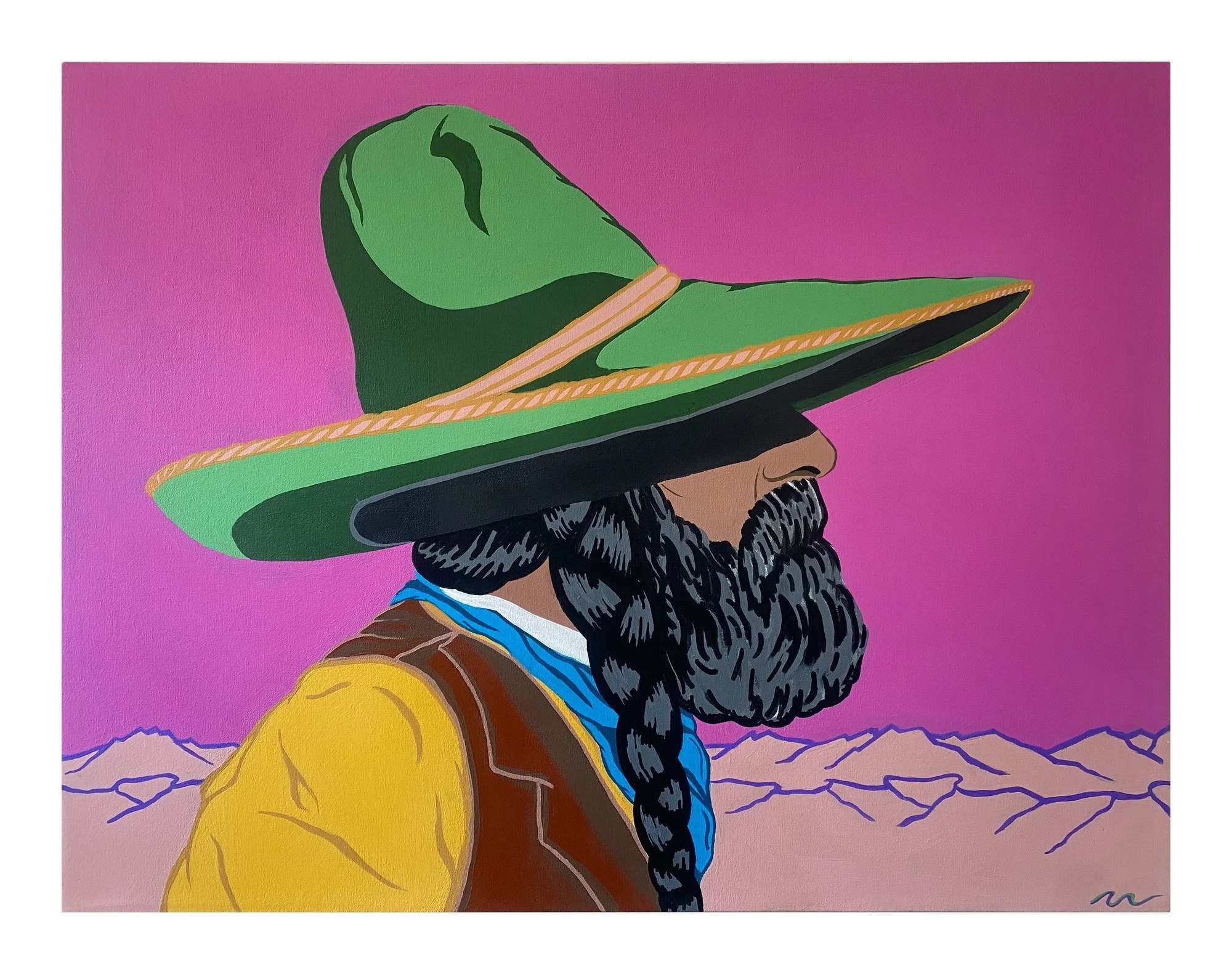 Rambling Man
2024. Acrylic on canvas, 28 x 36 in.