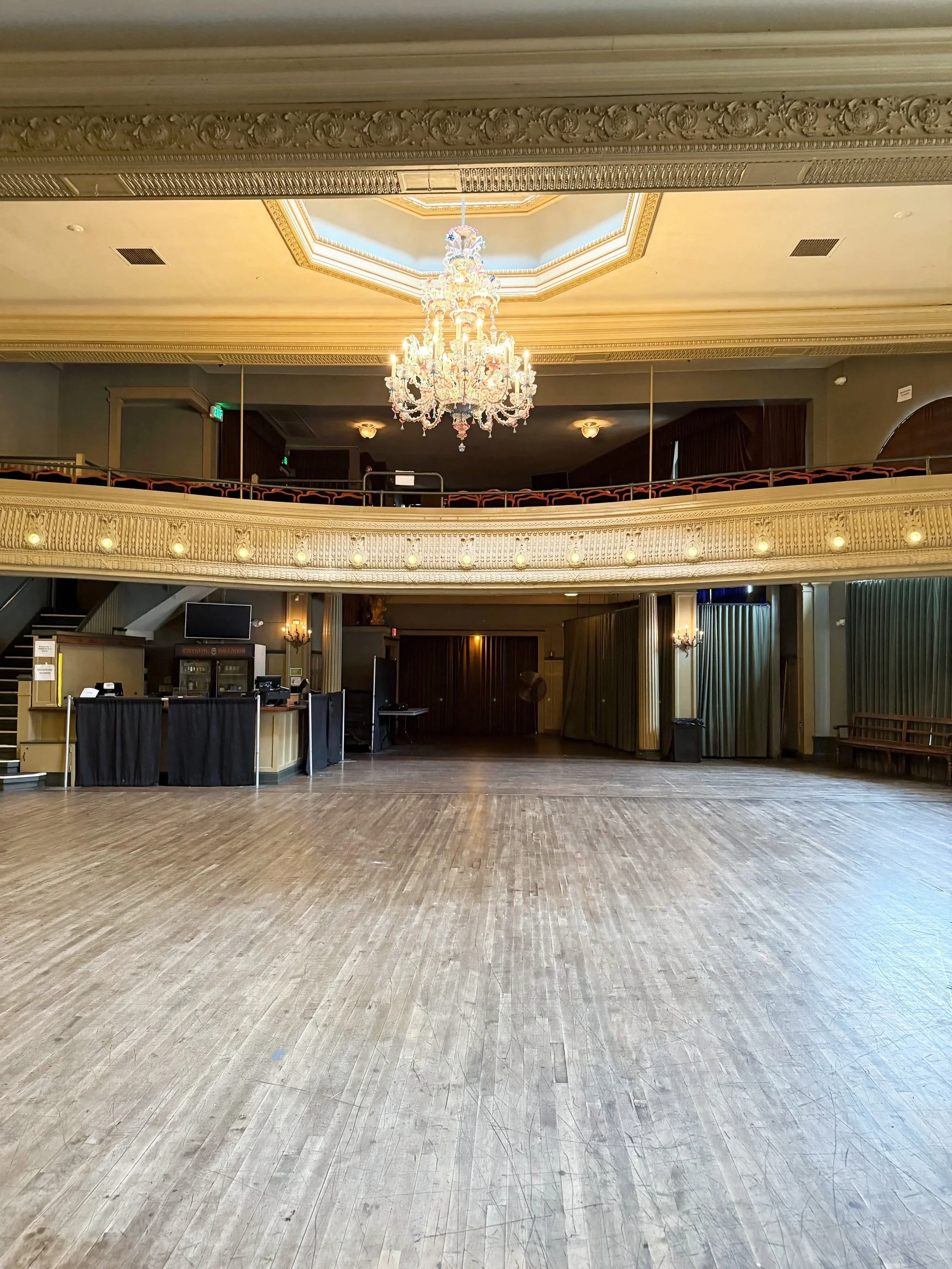 The Mezzanine Seating at the historic Crystal Ballroom PDX venue