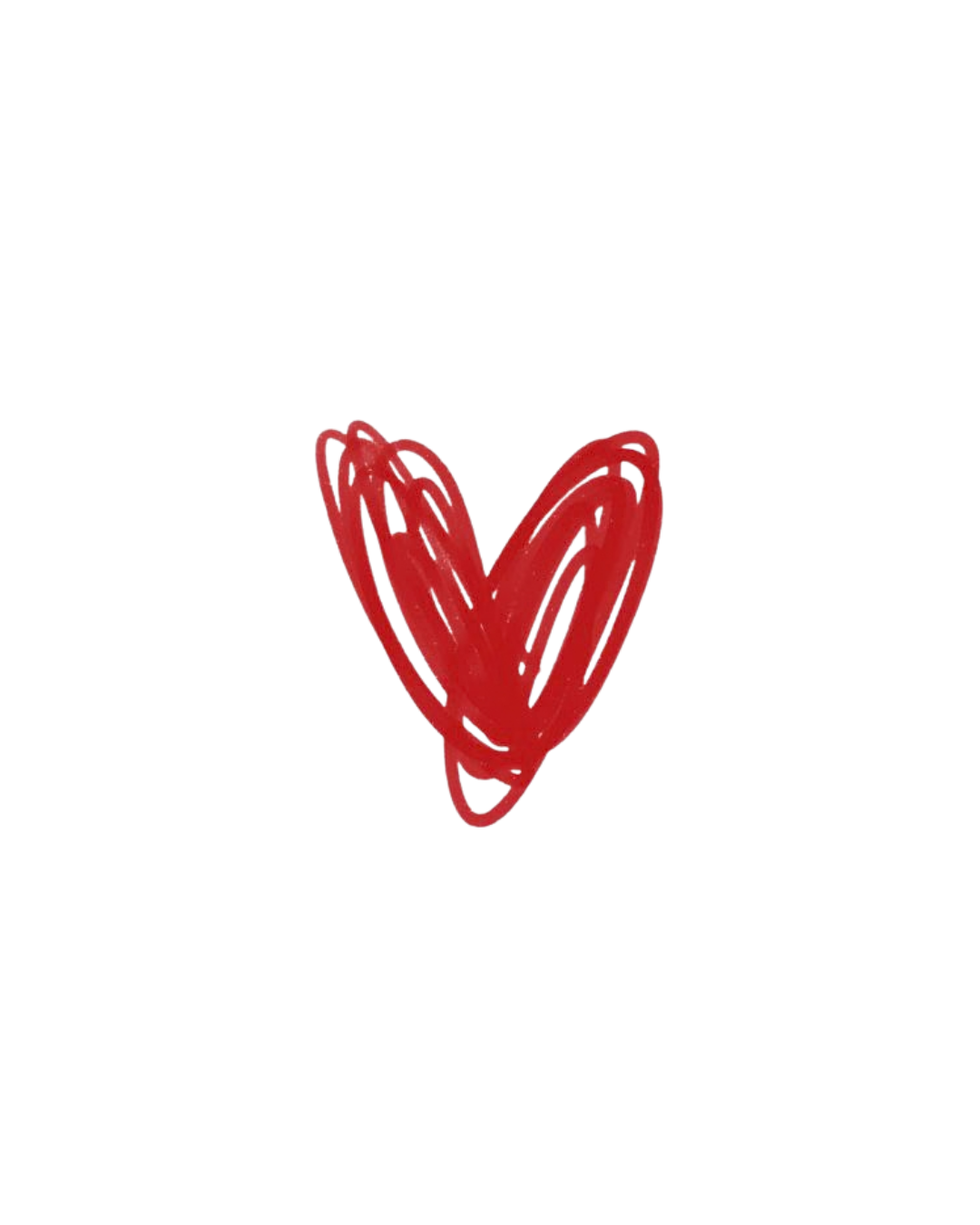 Red heart drawn with a red marker on black background.