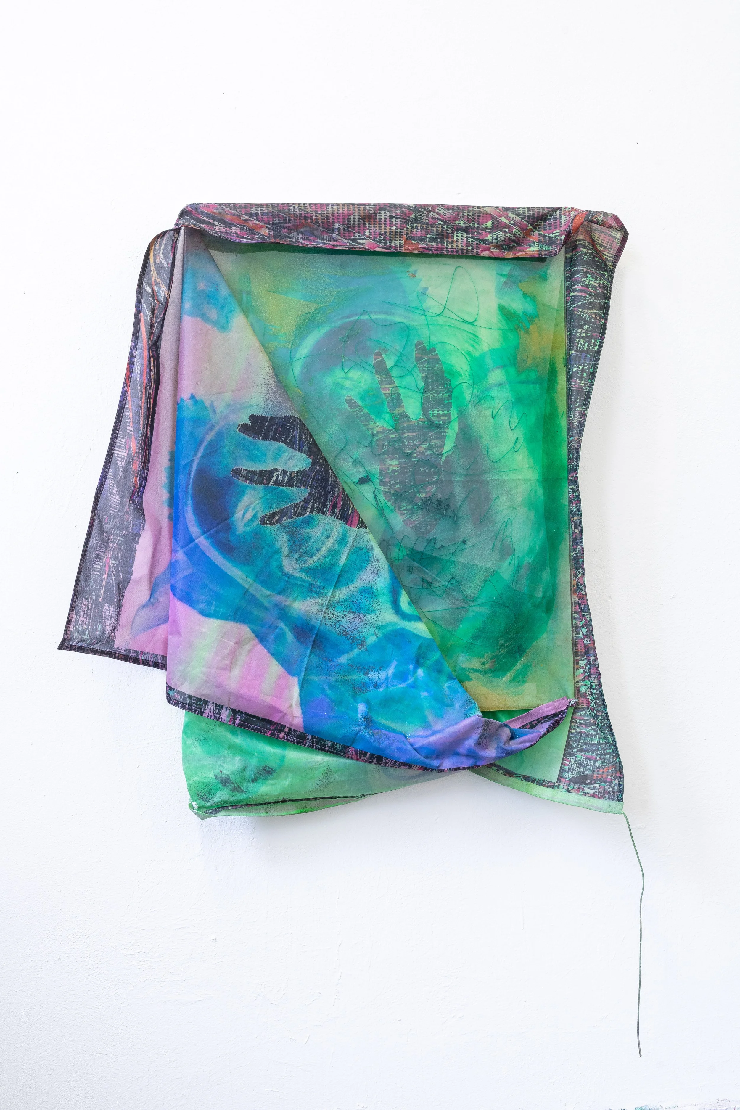 Don't ask about our haze - 117cmx117cm
acrylic on printed flag and plexiglas with bolts and screw - 2024