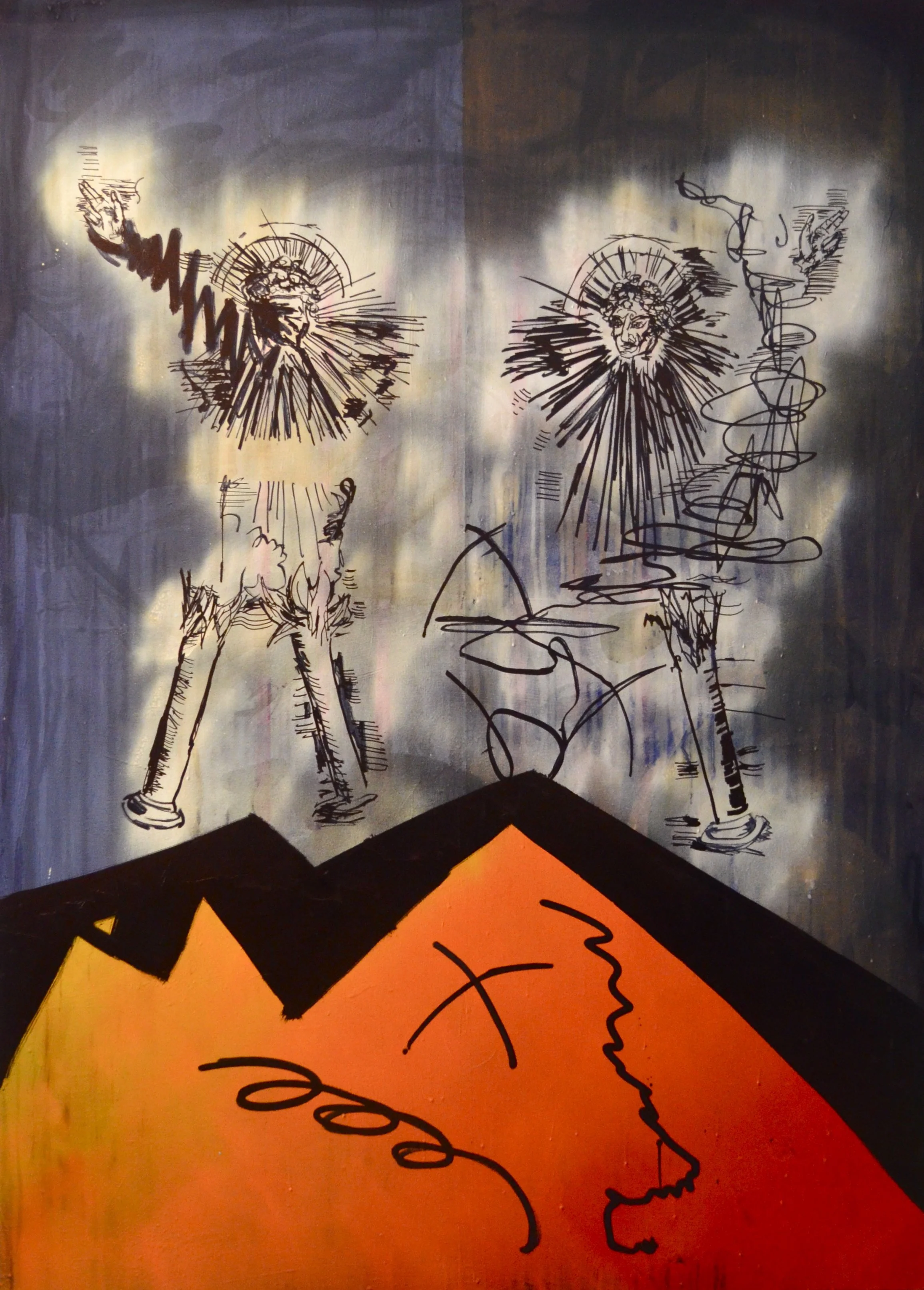 No prophecy - 180cmx130cm - Acrylic paint and alcohol ink on canvas - 2017