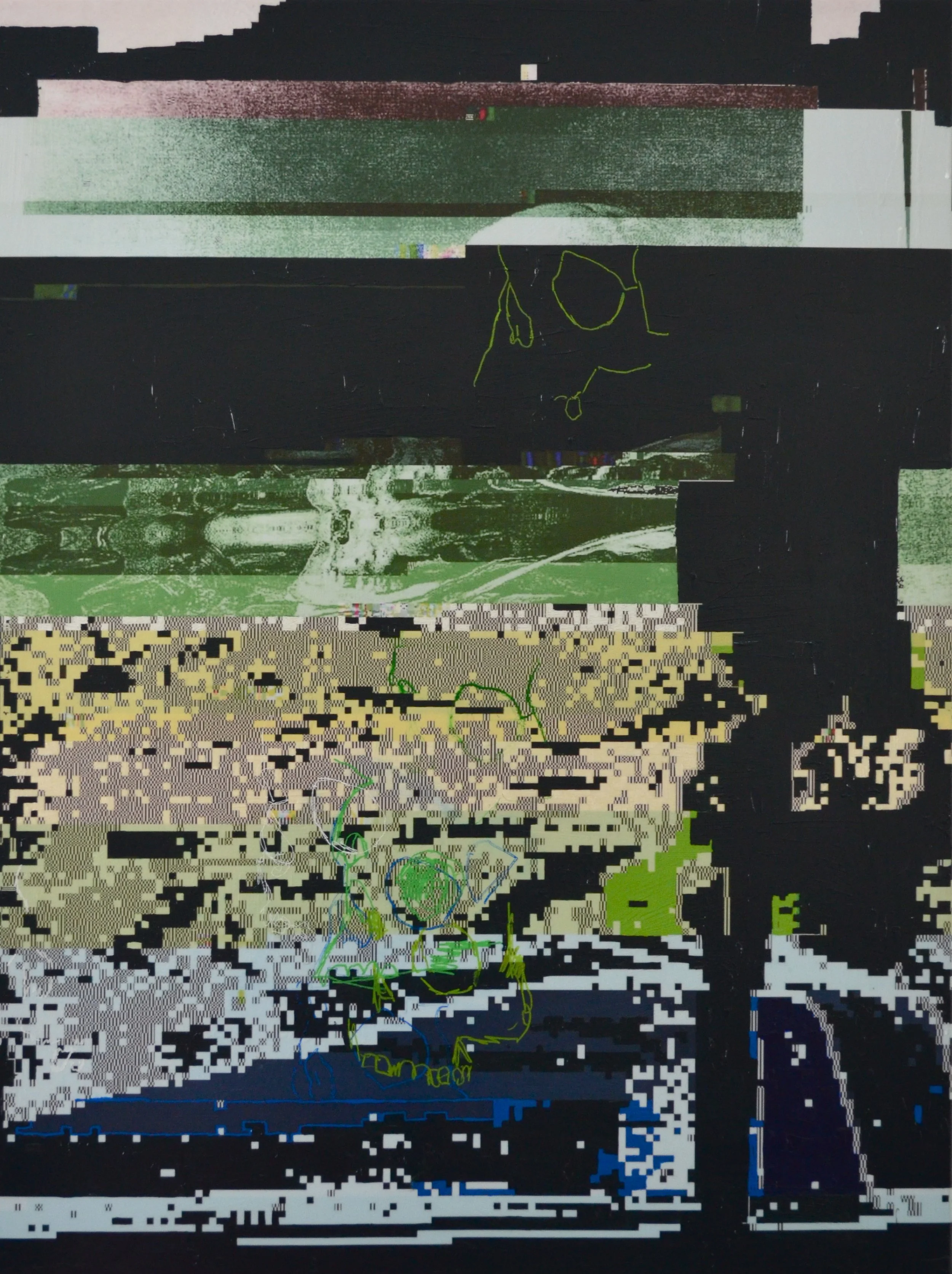 D.S.I..G.5.18 - 120cmx90cm - Acrylic paint on printed canvas - 2018