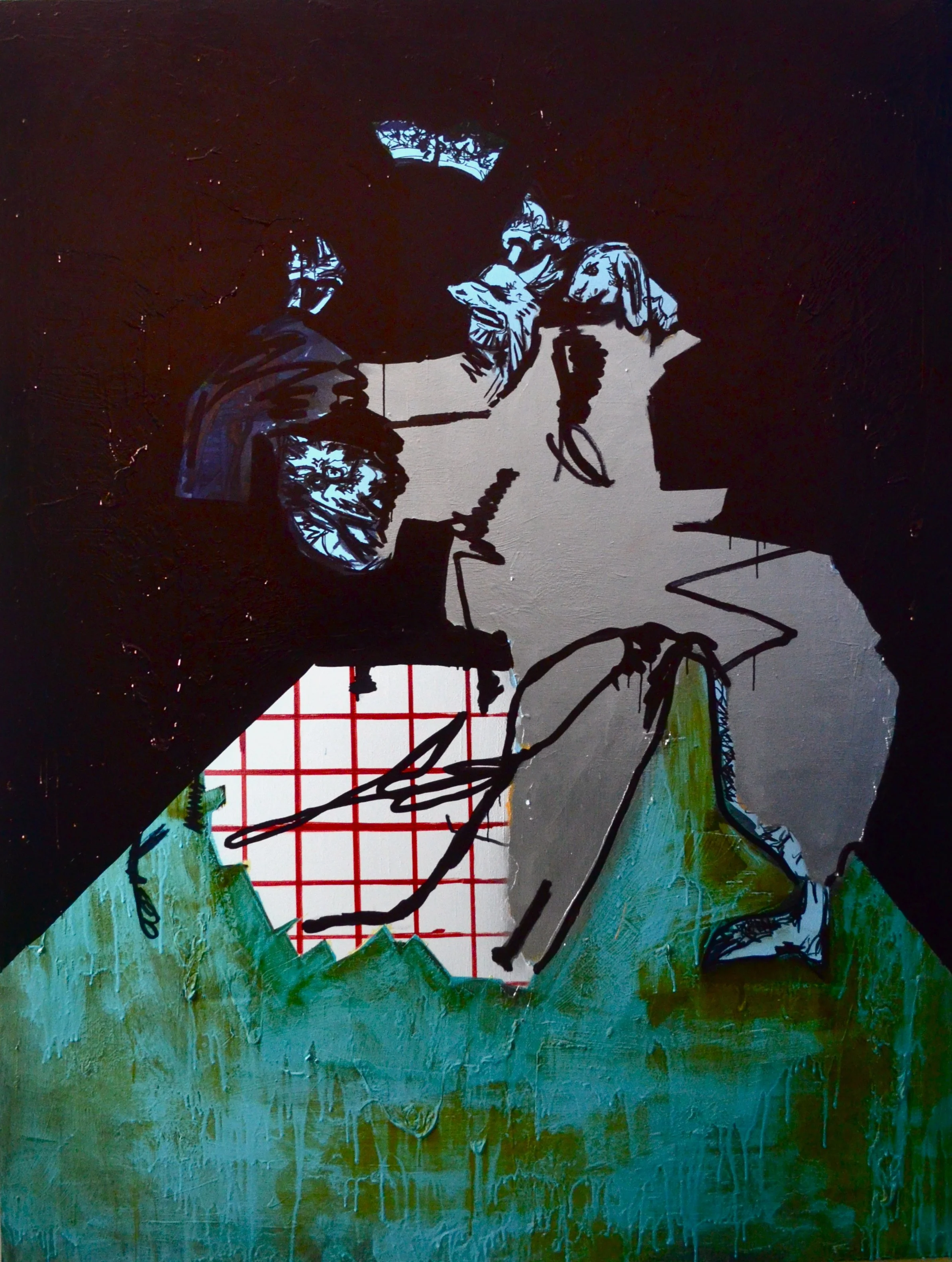 No beast - 190cmx145cm - Acrylic paint and alcohol ink on canvas - 2017