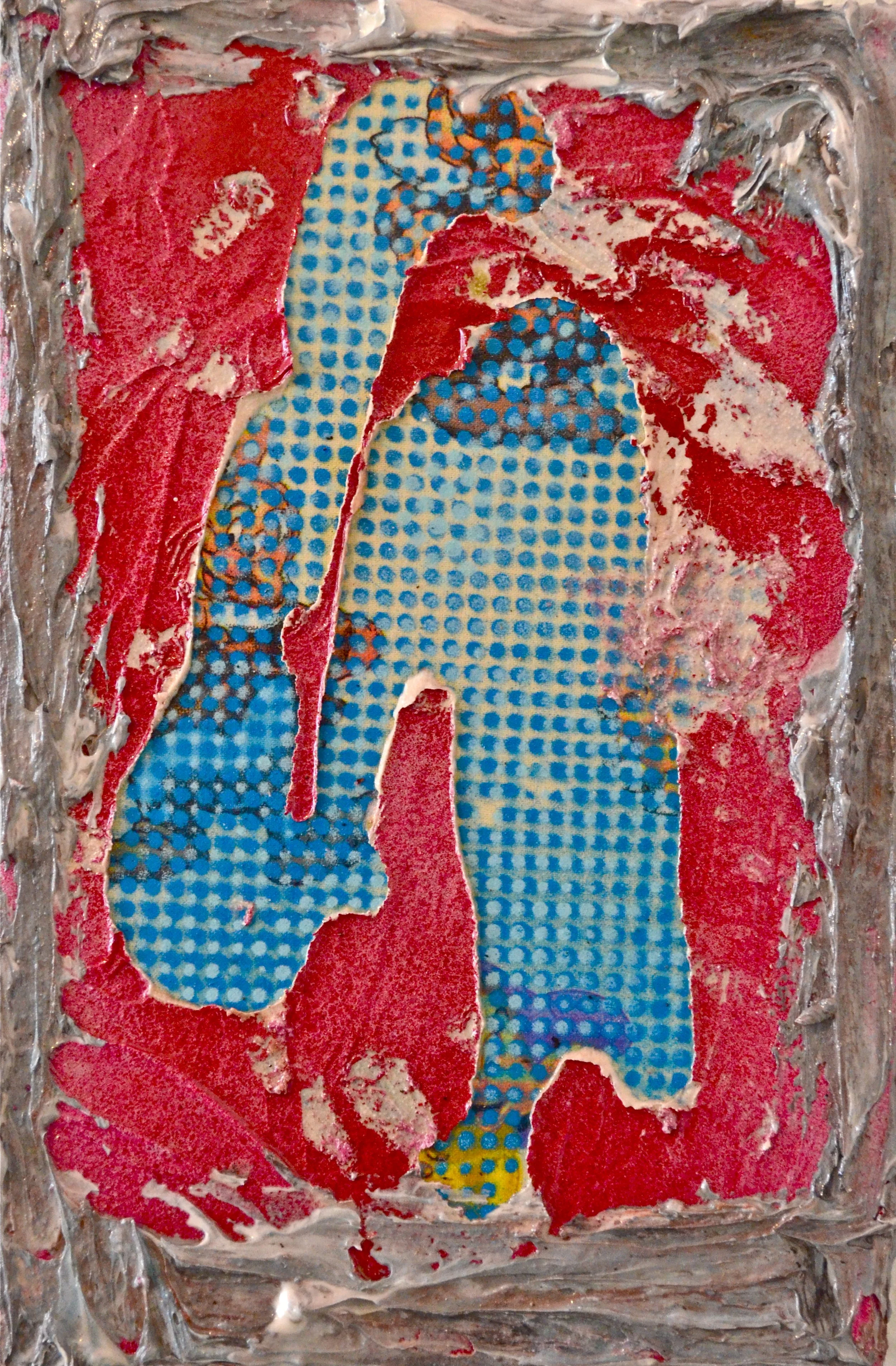 Artefact 9 of the annihilation of a theme park - 30cmx20cm- acrylic and fabric on canvas- 2017