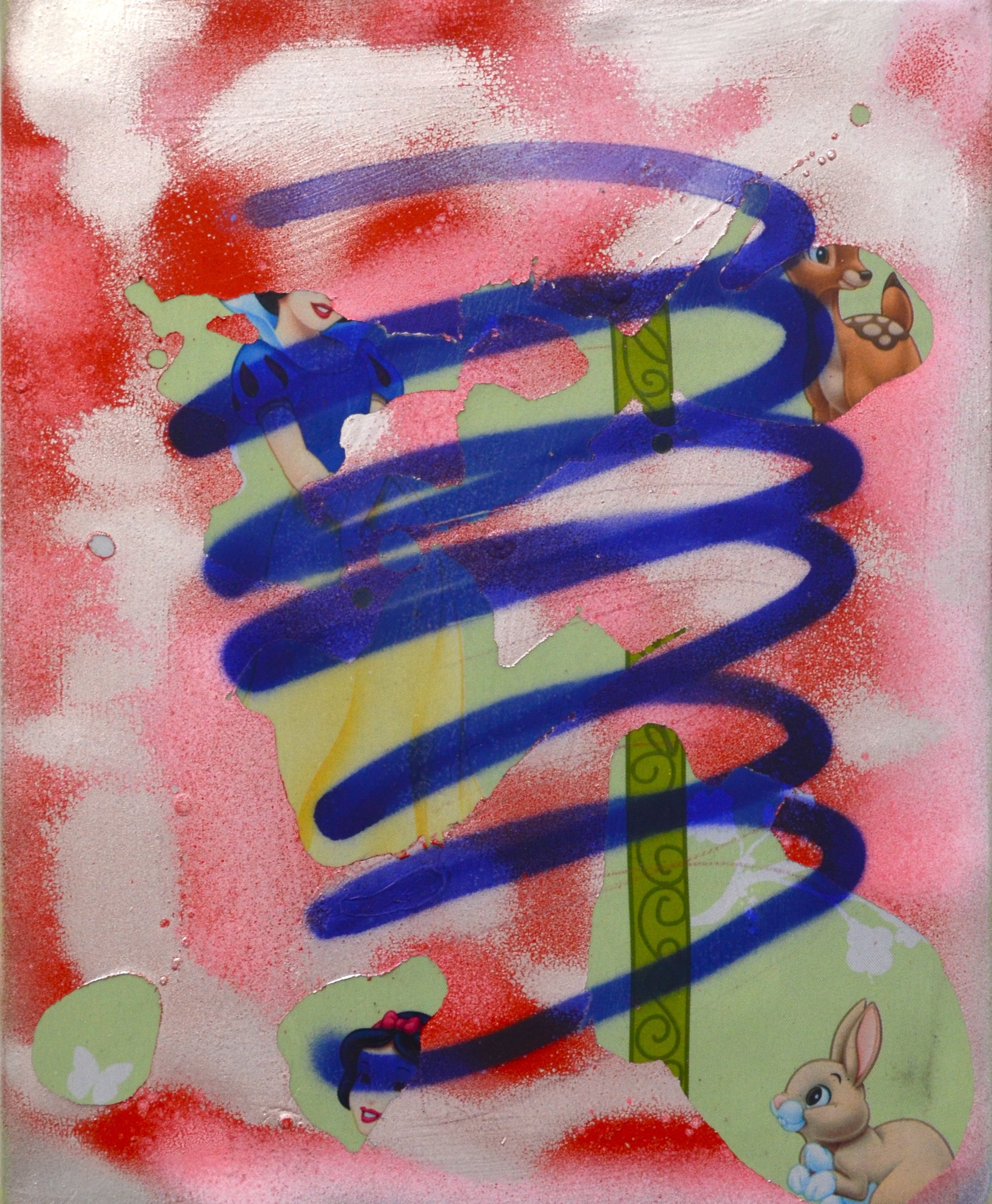 Artefact 2 of the annihilation of a theme park- 50cmx40cm- acrylic and fabric on canvas- 2017