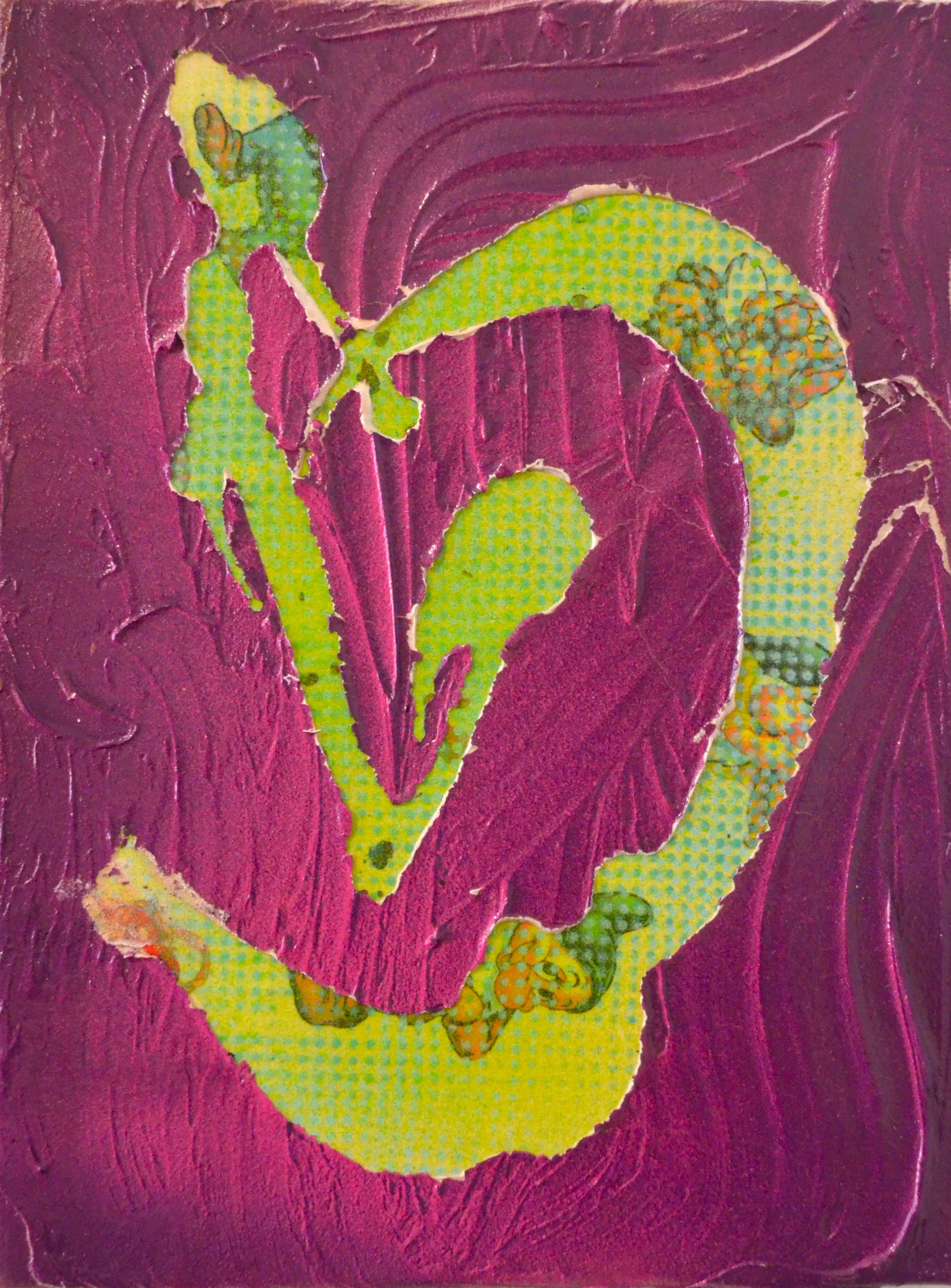 Artefact 6 of the annihilation of a theme park- 40cmx30cm- acrylic and fabric on canvas- 2017